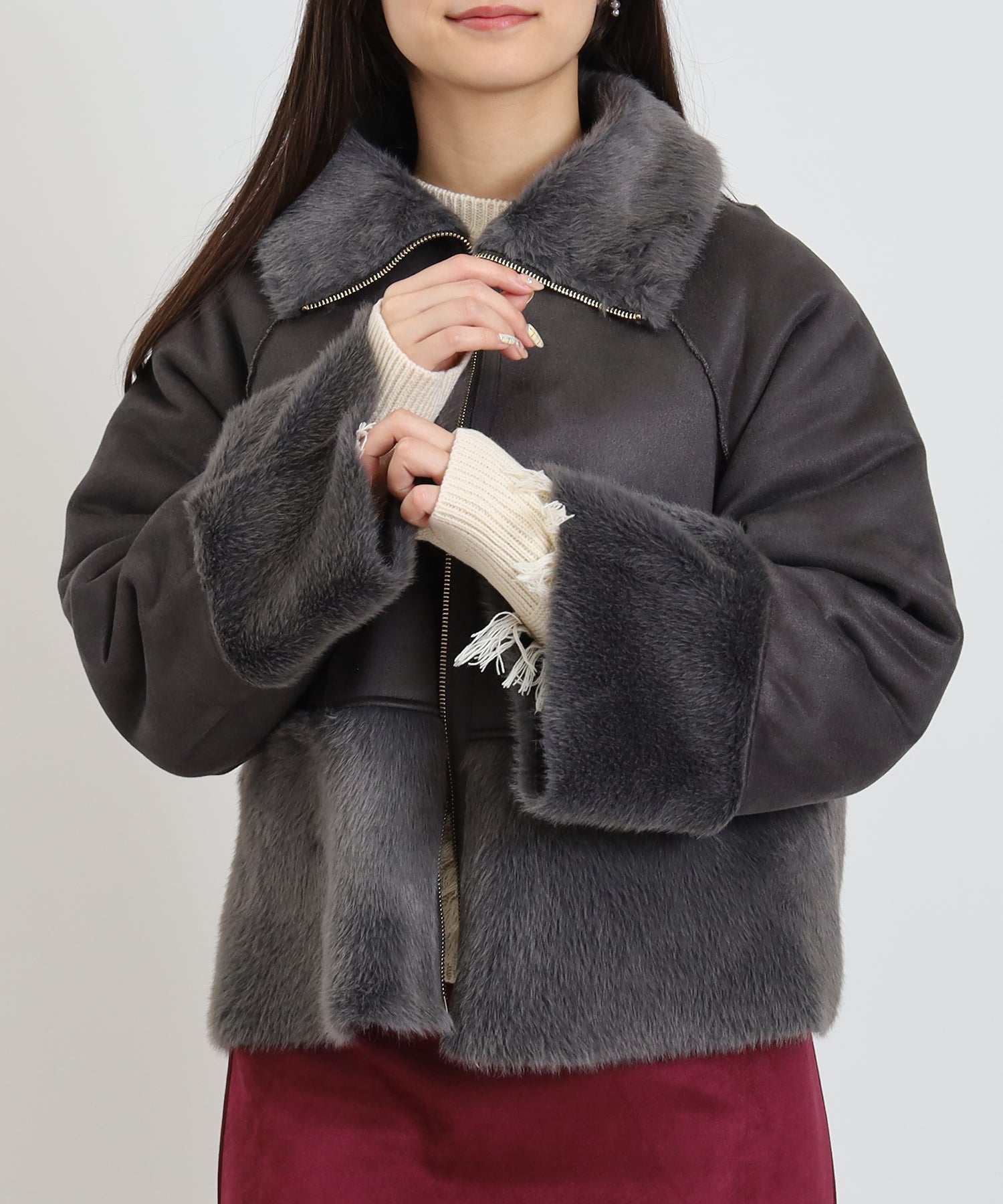 チャコール model:160cm 着用サイズ:M