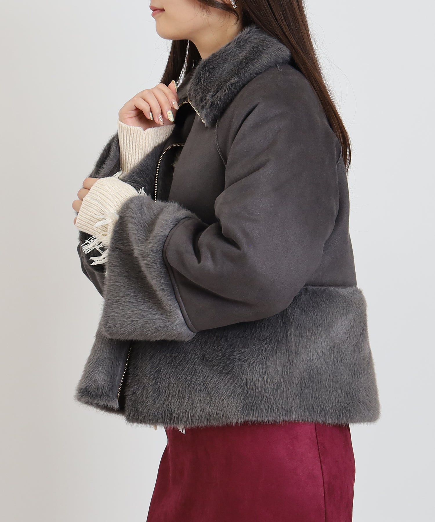 チャコール model:160cm 着用サイズ:M