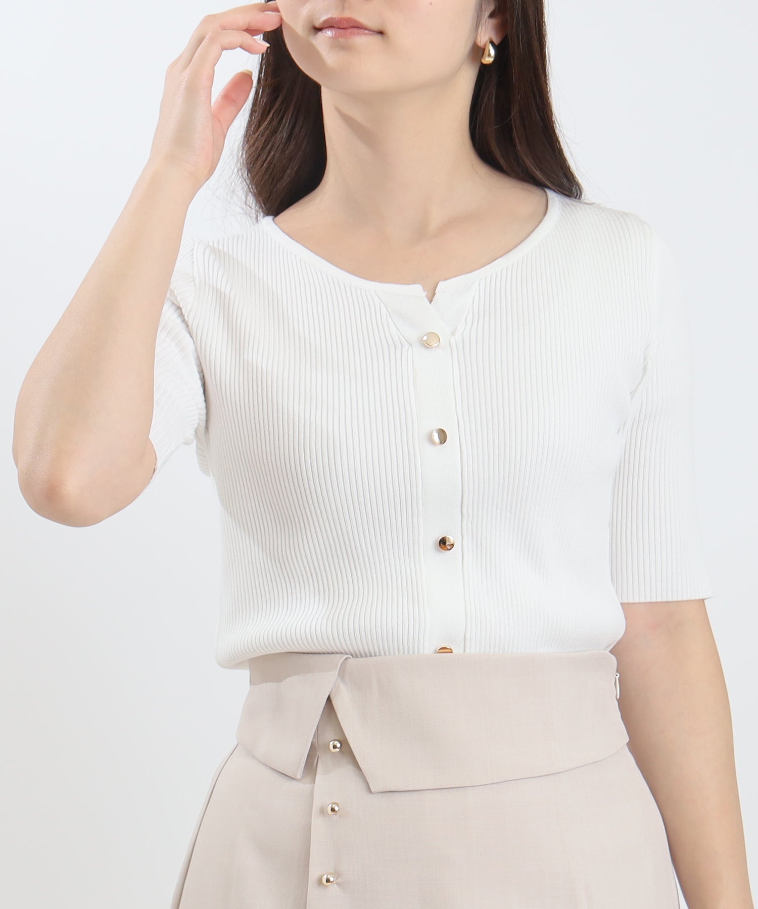 ホワイト model:160 着用サイズ:M