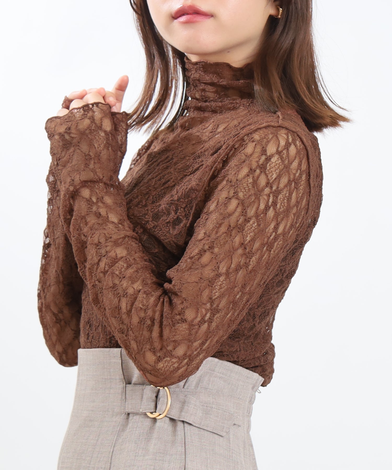 ブラウン model:156 着用サイズ:M