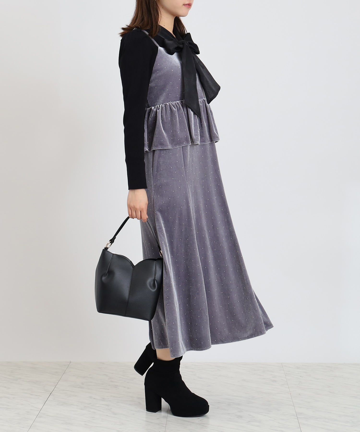 ライトグレー model:156 着用サイズ:M