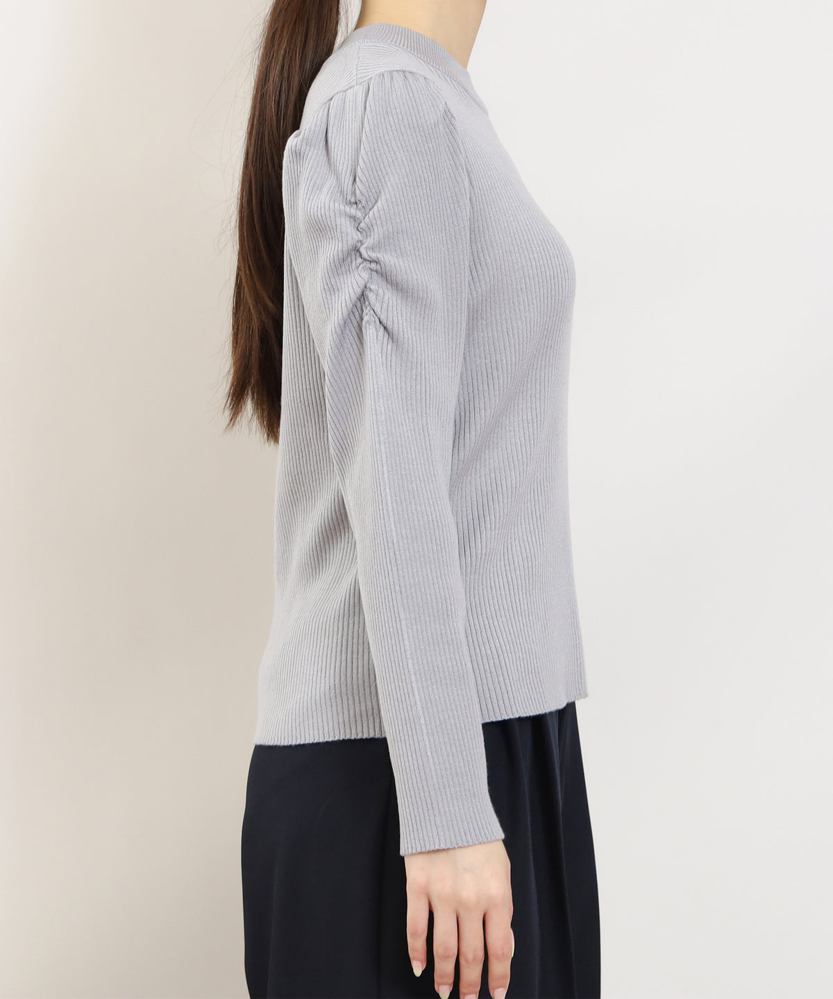 【TIME SALE】【4色展開】パワショルリブニット