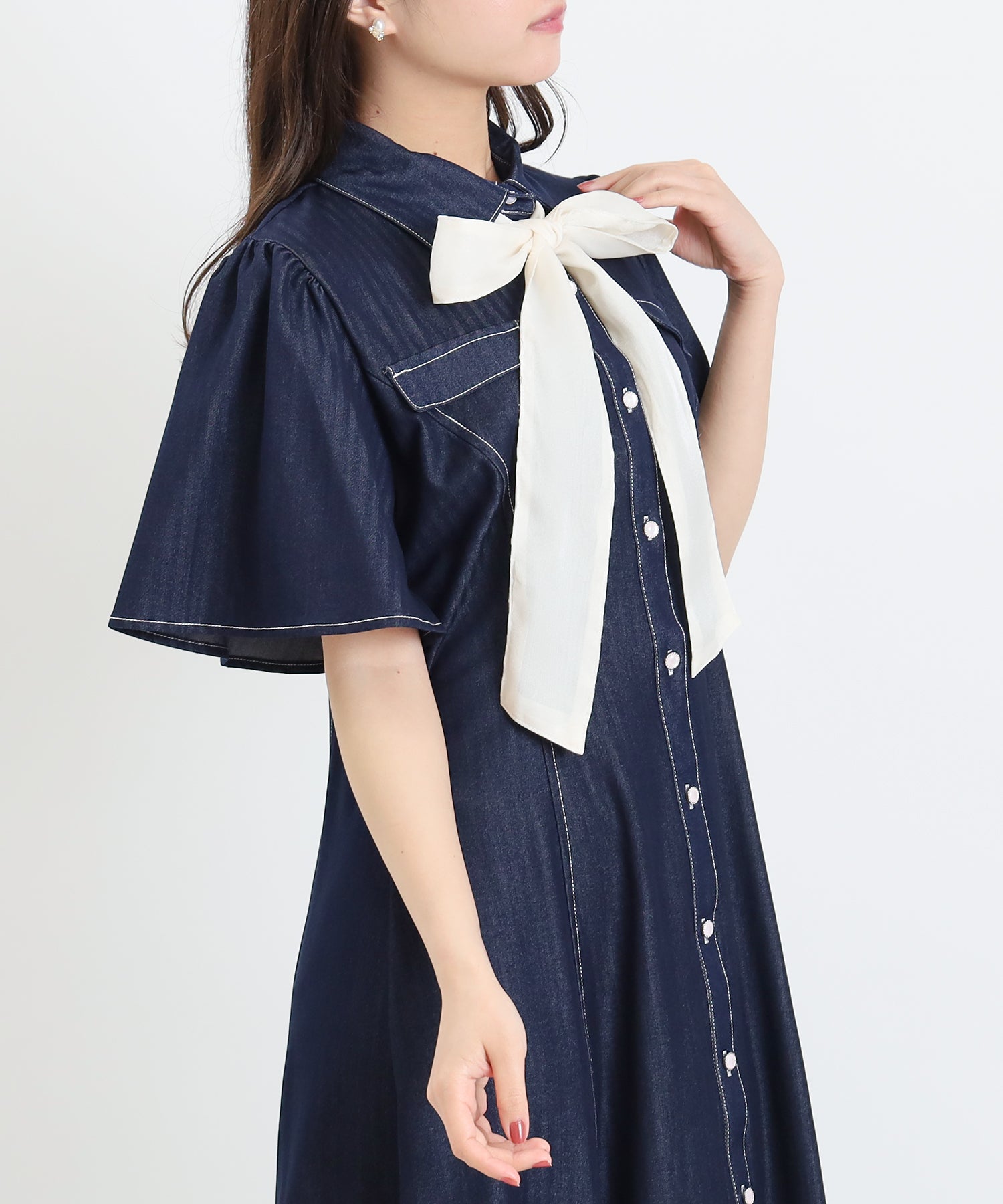 インディゴブルー model:156 着用サイズ:M