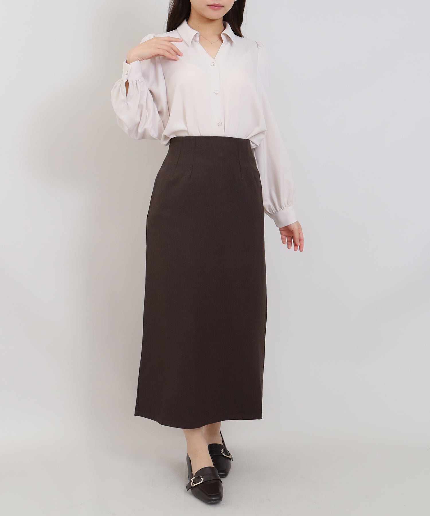 ピンクベージュ model:156 着用サイズ:S