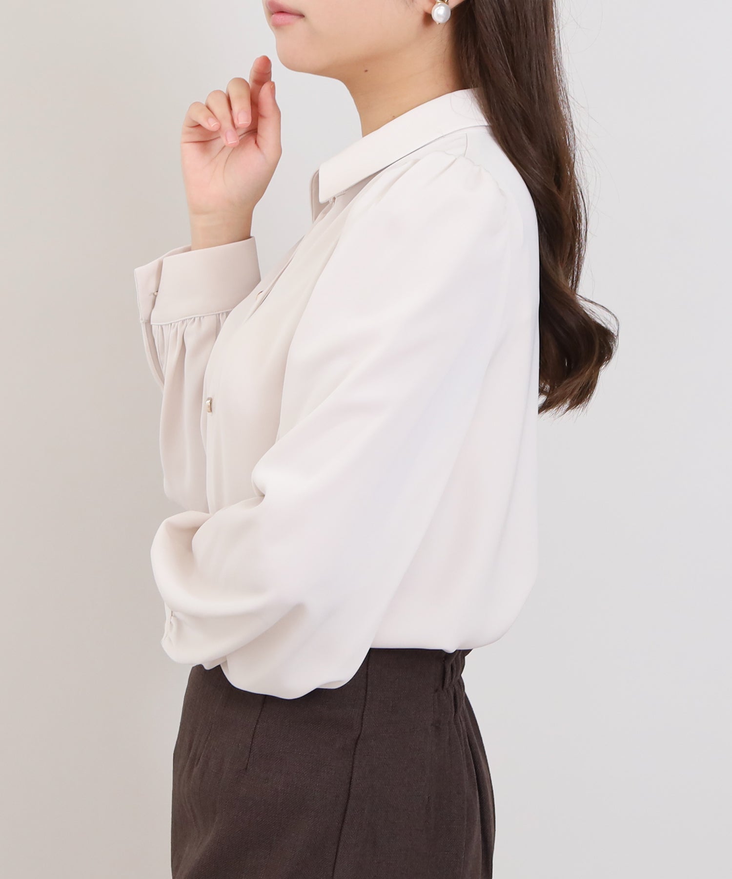 ピンクベージュ model:156 着用サイズ:S