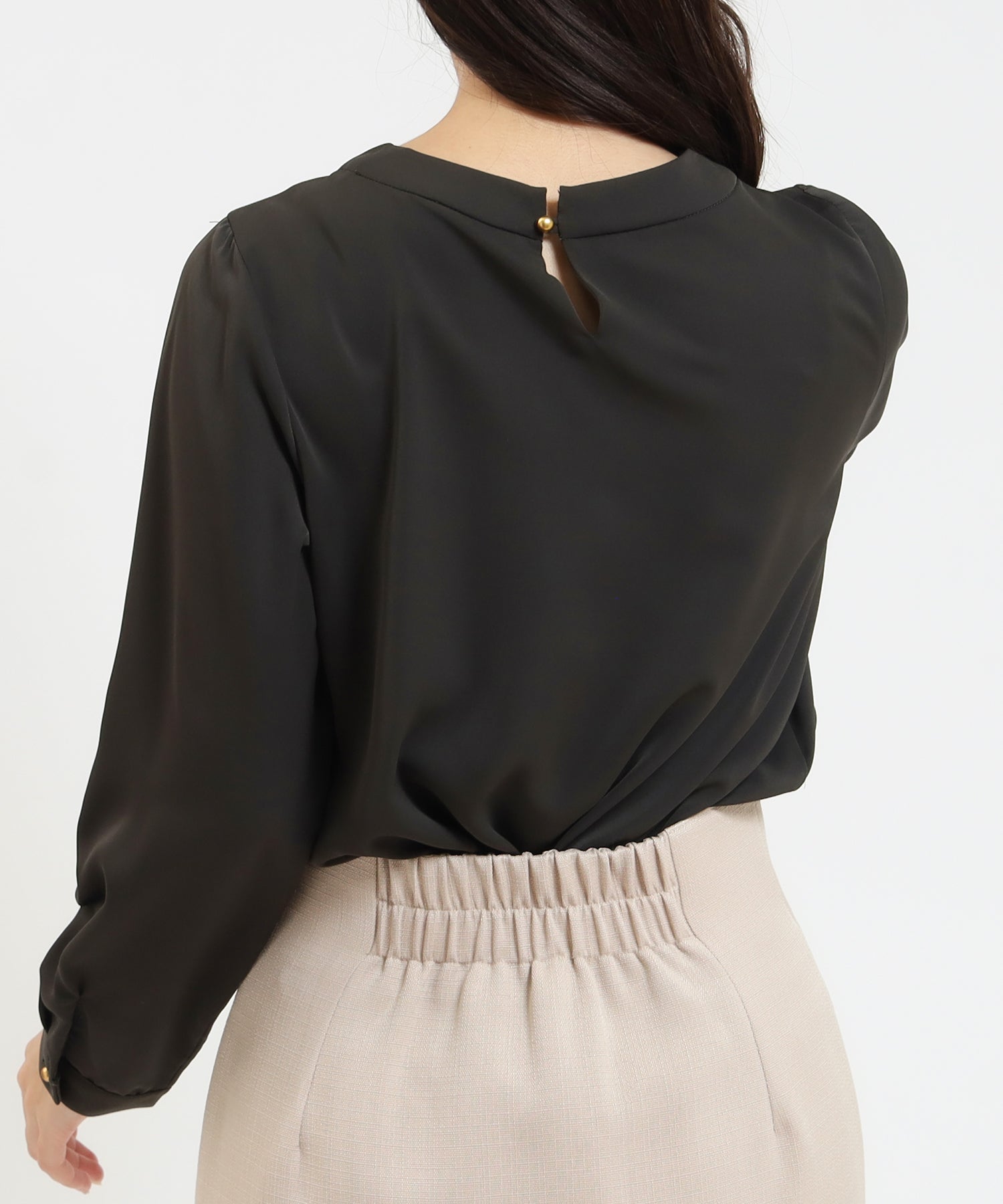 ブラウン model:160cm/骨格ウェーブ 着用サイズ:M