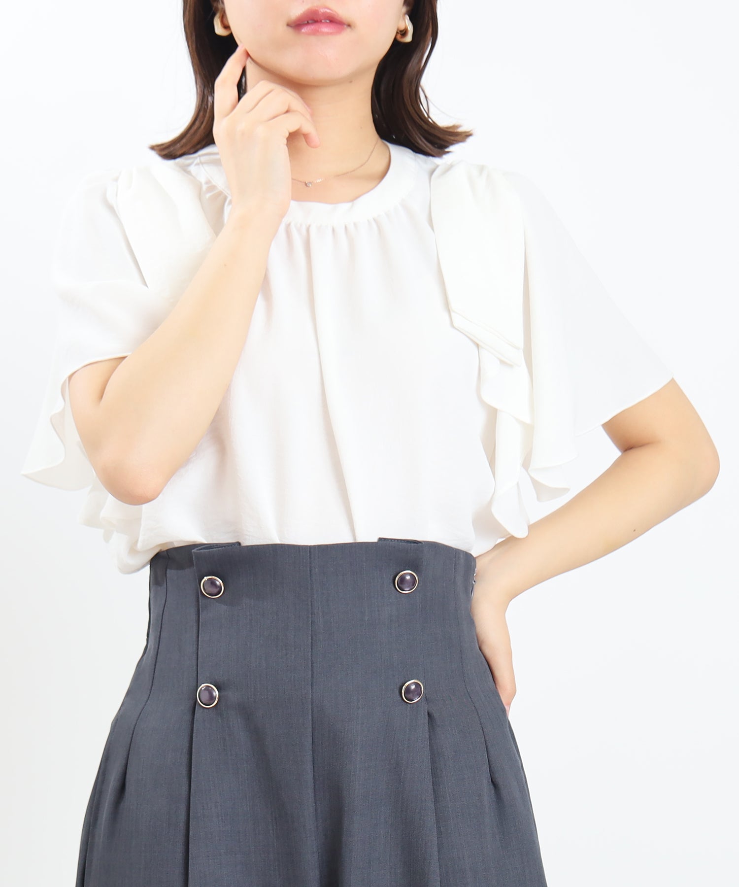 ホワイト model:156 着用サイズ:M