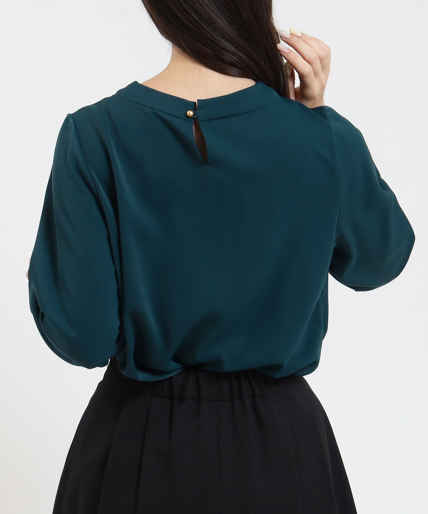 ブルーグリーン model:160cm/骨格ウェーブ 着用サイズ:M