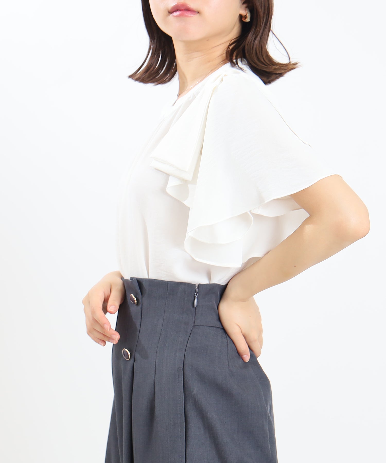 ホワイト model:156 着用サイズ:M