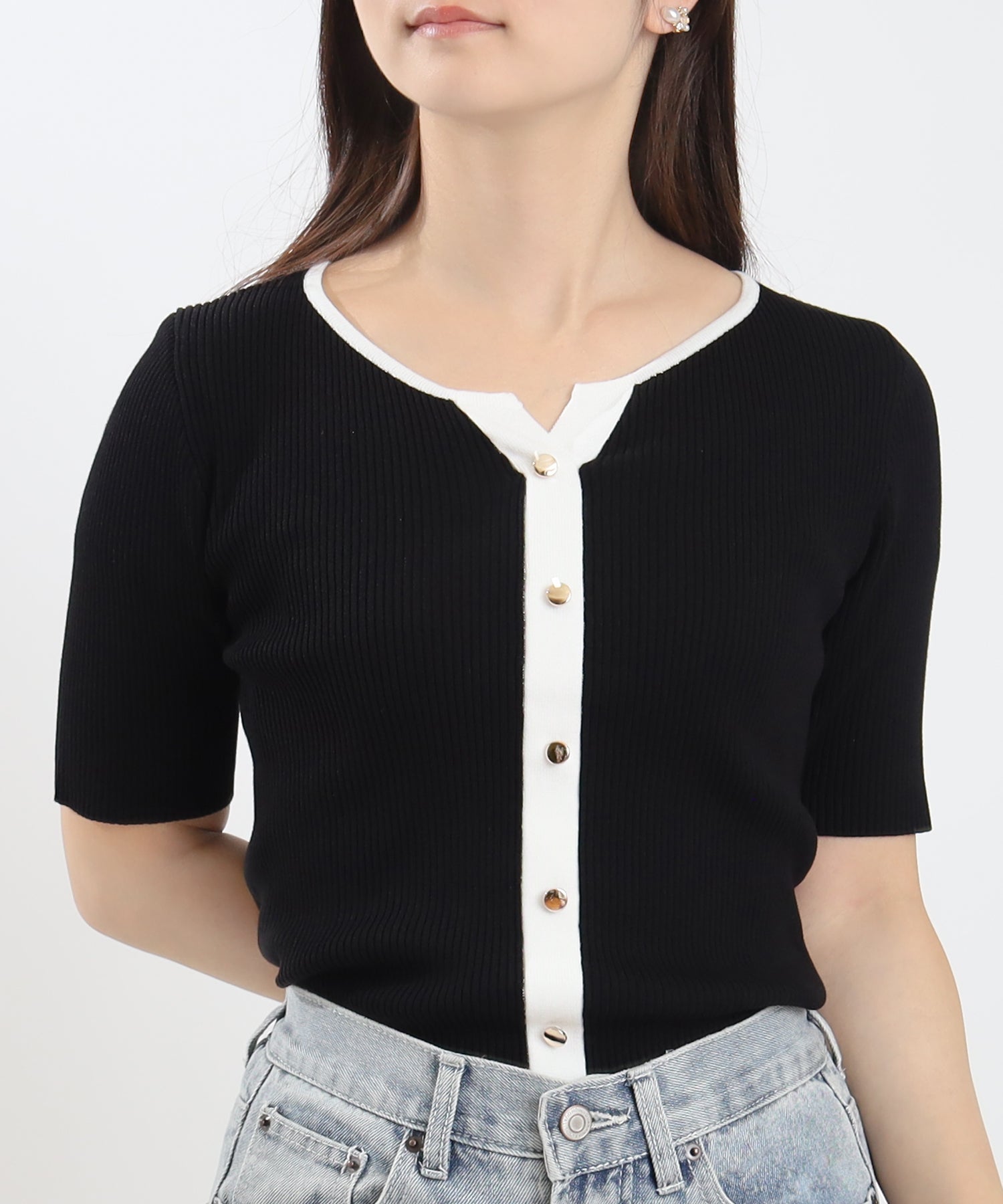 ホワイト×ブラック model:160 着用サイズ:M