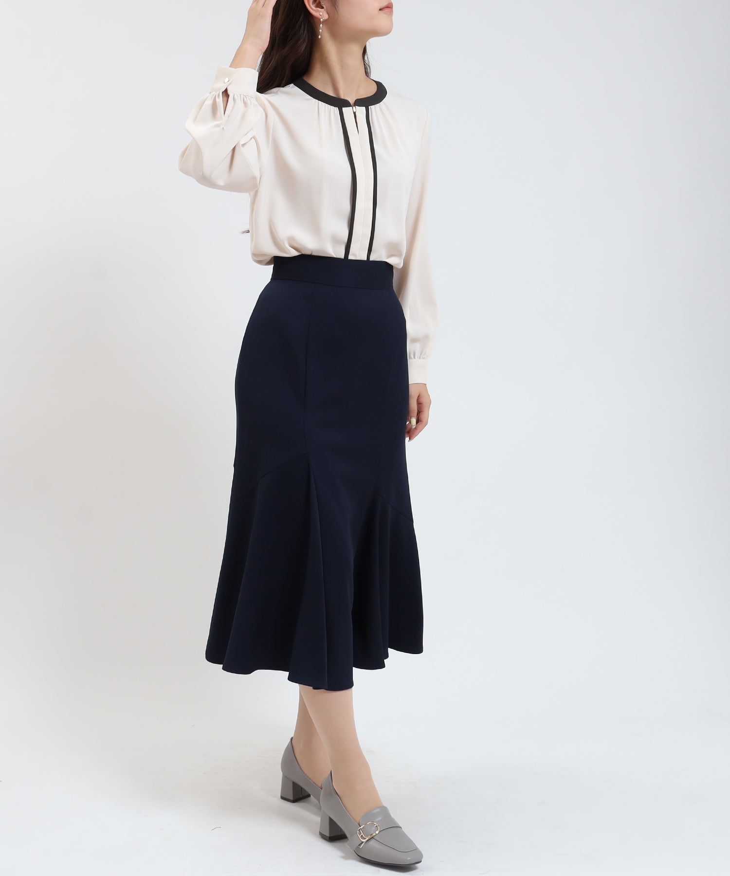 ベージュ model:160cm/骨格ウェーブ 着用サイズ:M