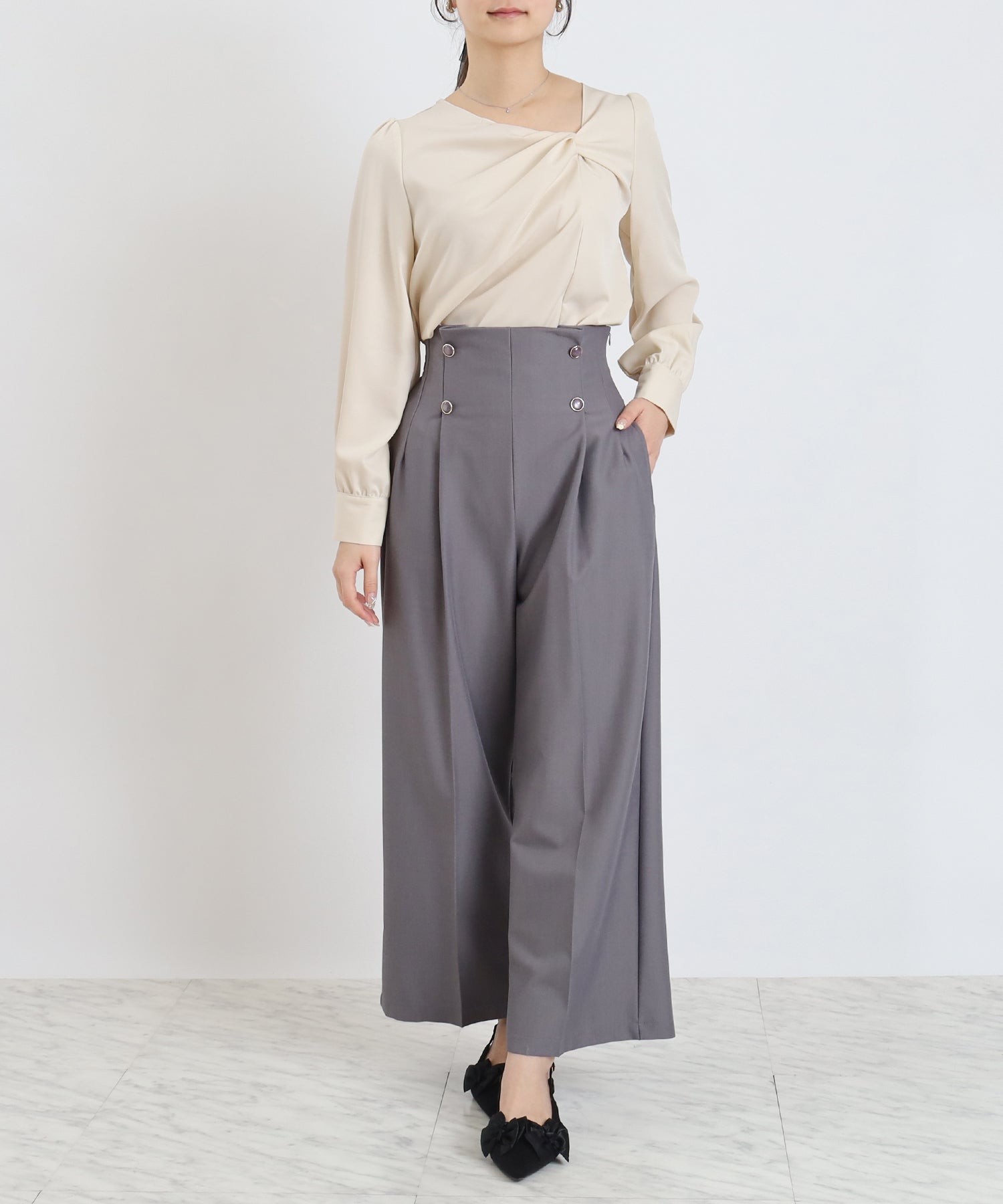 アイボリー model:160 着用サイズ:M