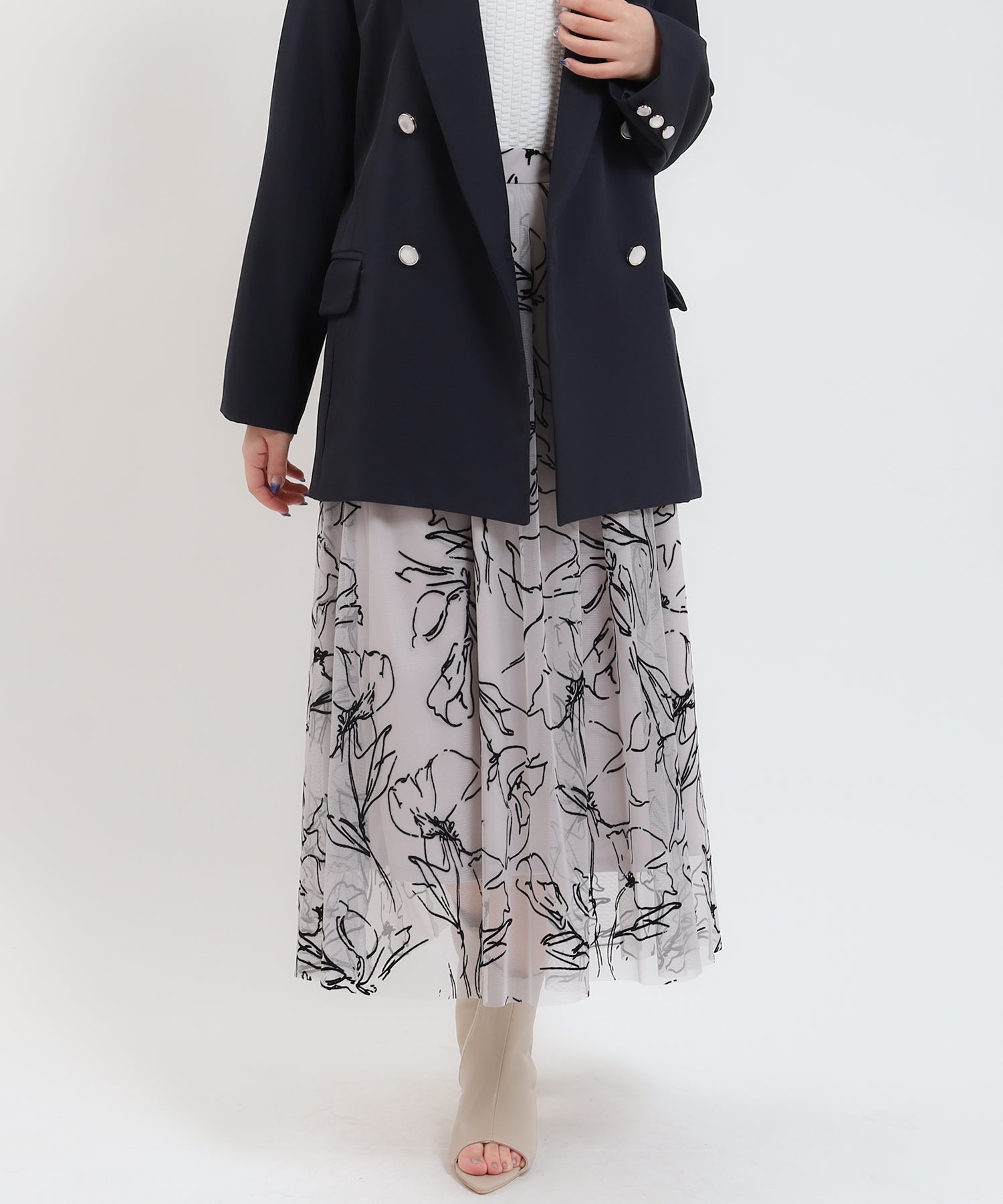 ベージュ model:156cm 着用サイズ:M