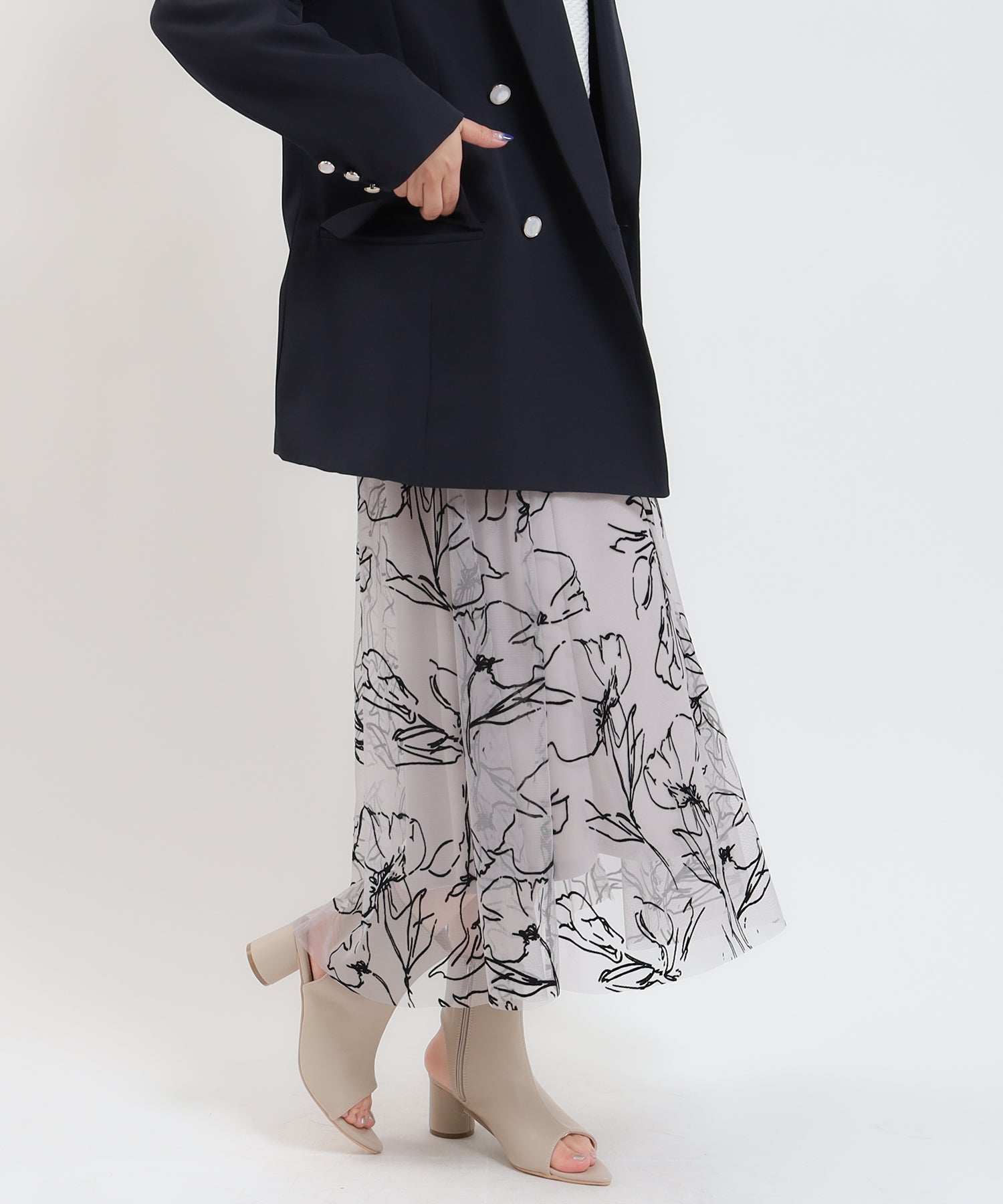 ベージュ model:156cm 着用サイズ:M