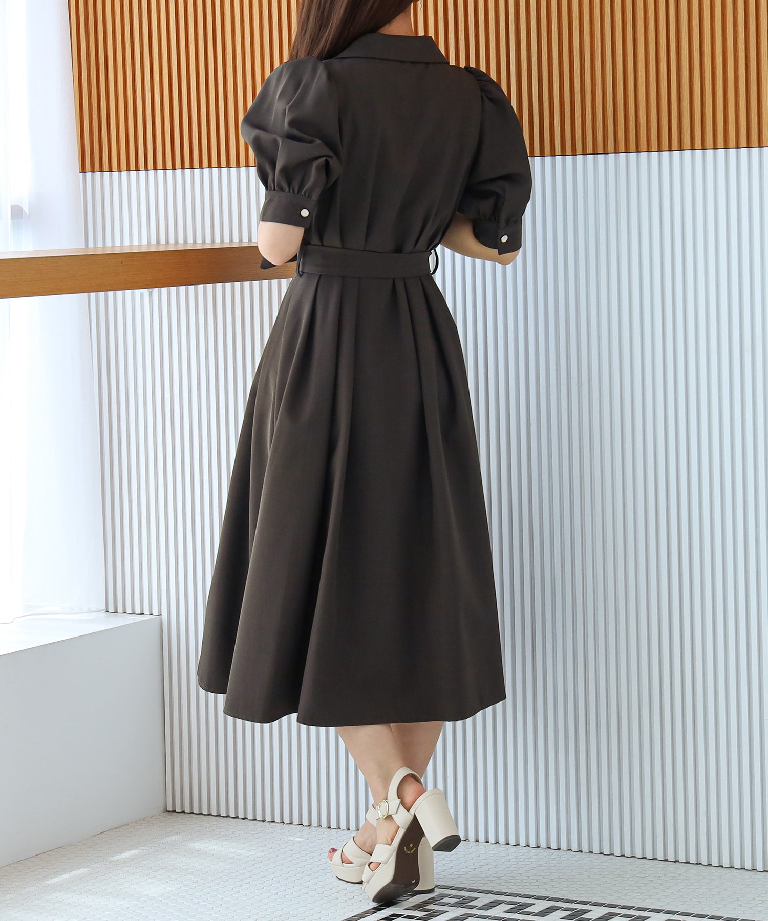 ブラウン model:155 着用サイズ:M