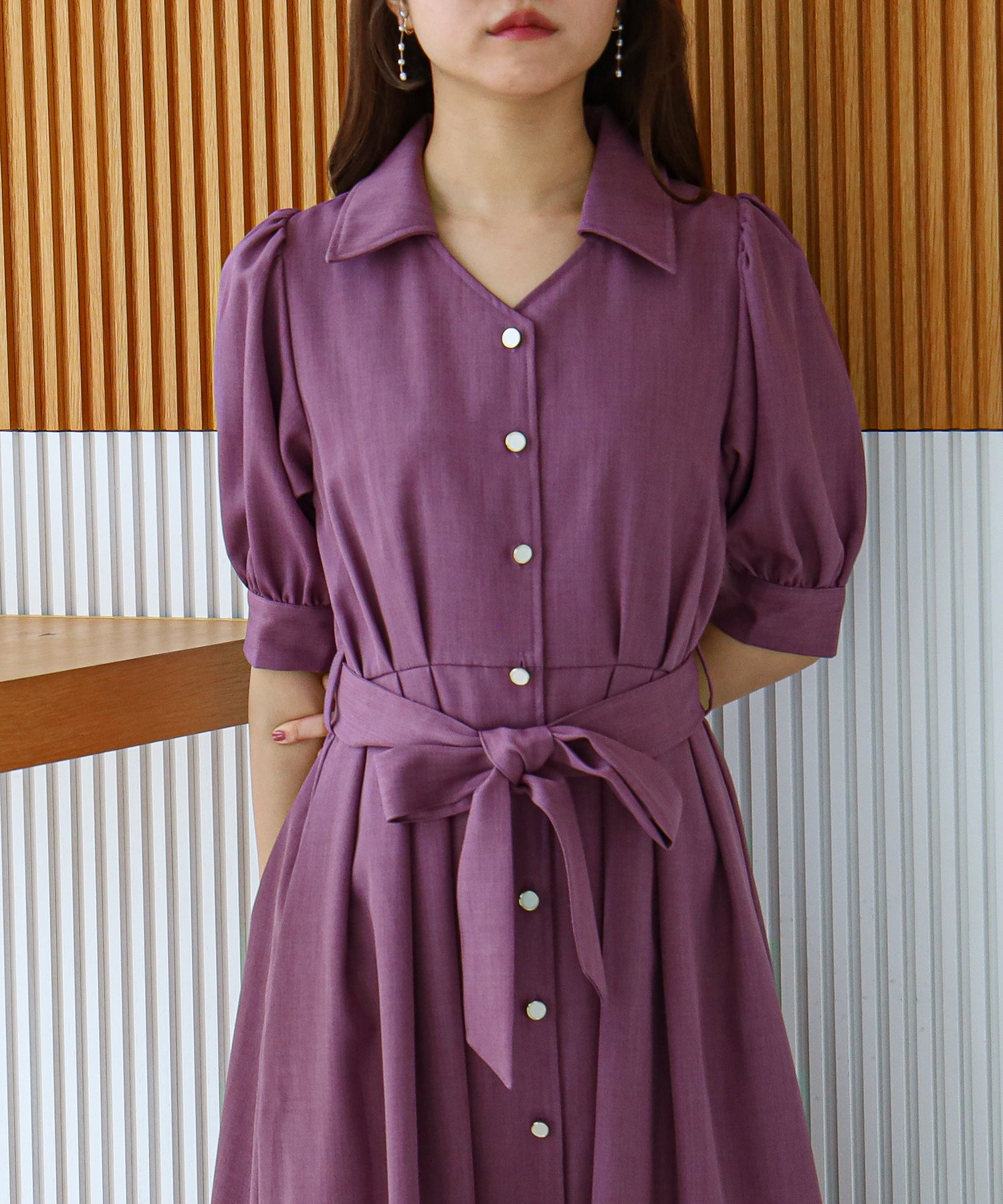 パープル model:155 着用サイズ:M