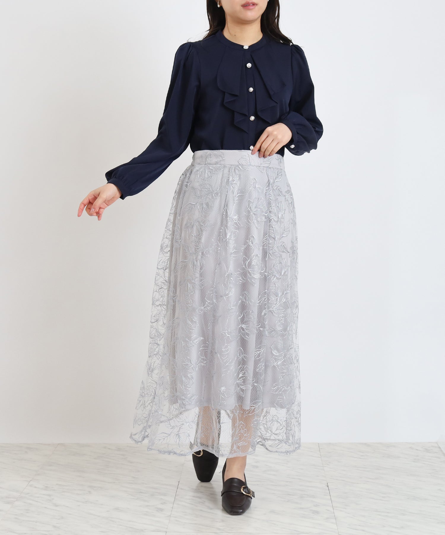 ネイビー model:156 着用サイズ:M