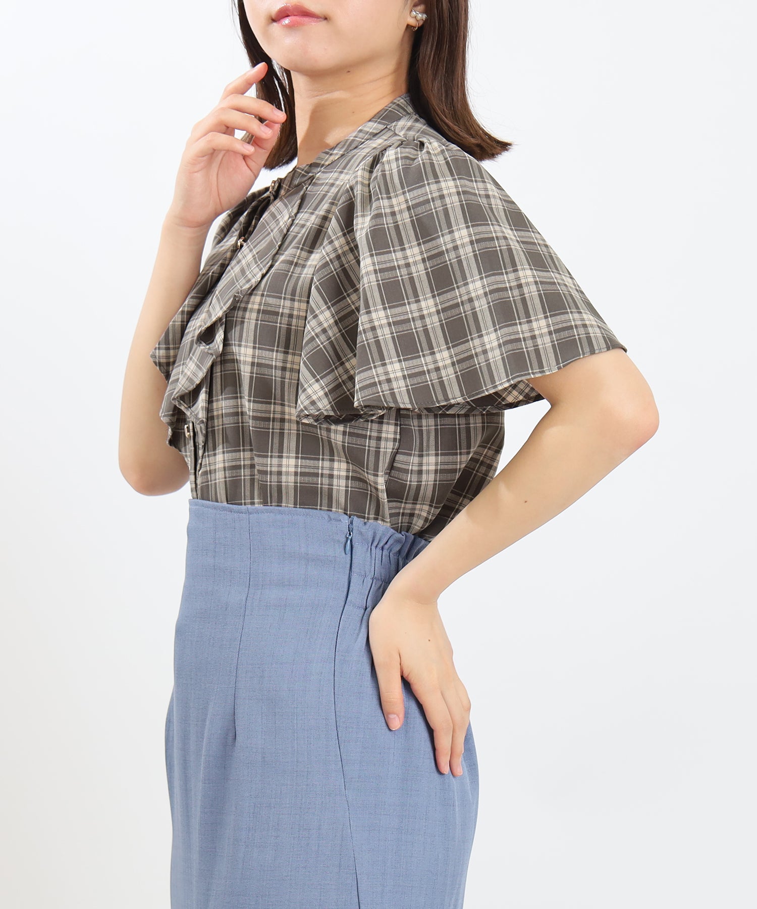 ライトグレー model:156cm 着用サイズ:S