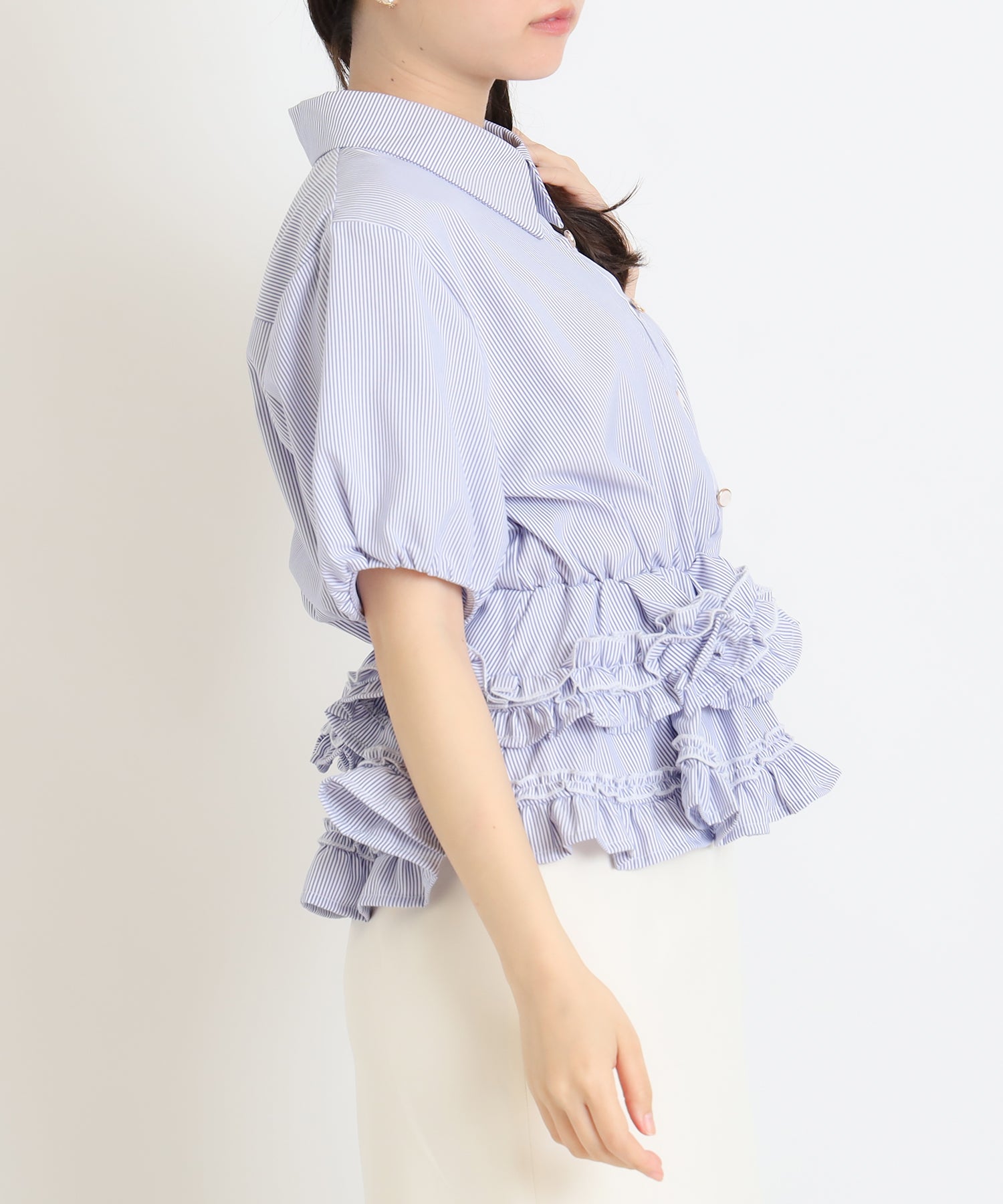 ホワイト×ブルー model:156 着用サイズ:M