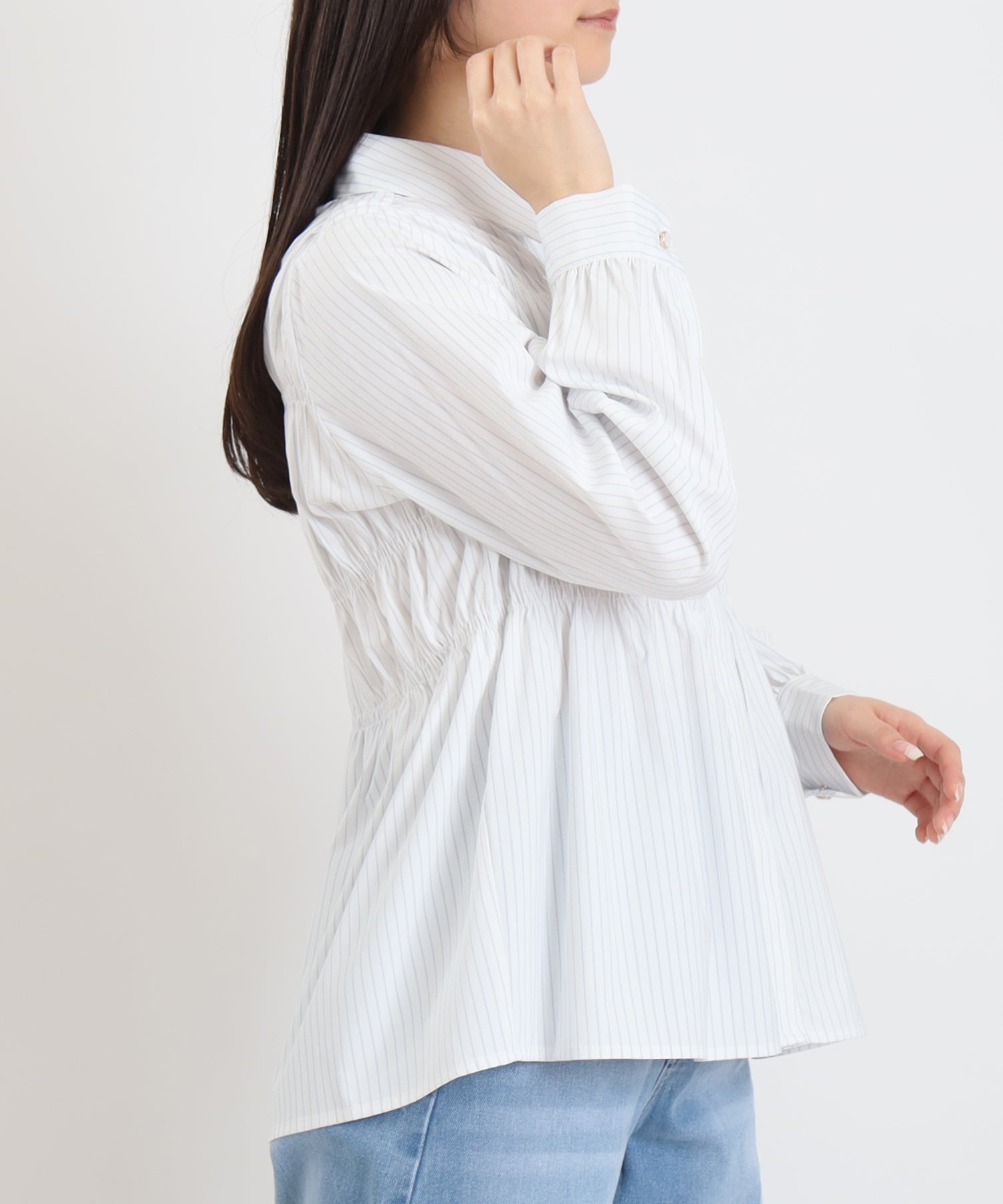 アイボリー(ストライプ) model:160 着用サイズ:M