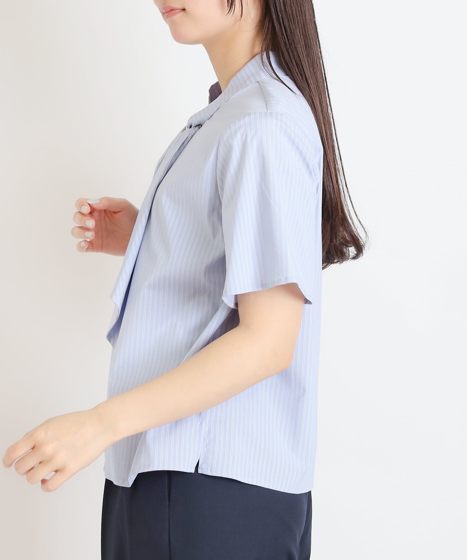 ホワイト×サックス model:160cm 着用サイズ:M