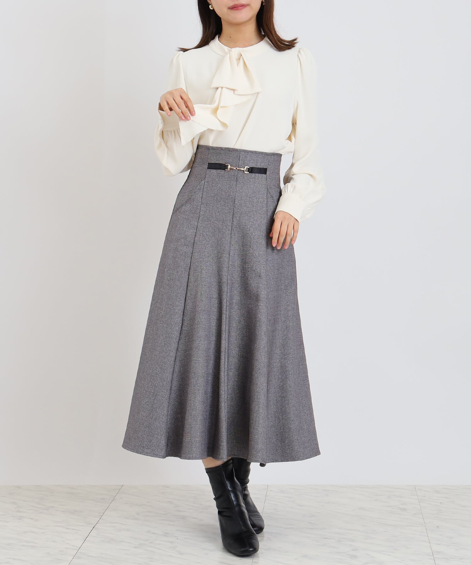 ライトグレー model:156cm 着用サイズ:S