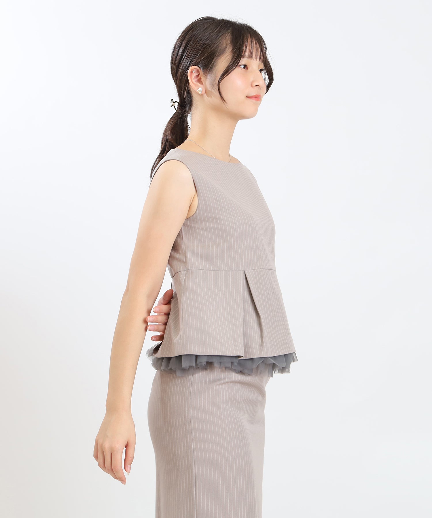ライトグレー model:160cm 着用サイズ:M