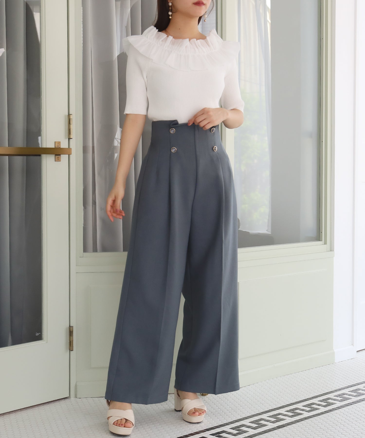 ホワイト model:155 着用サイズ:M55