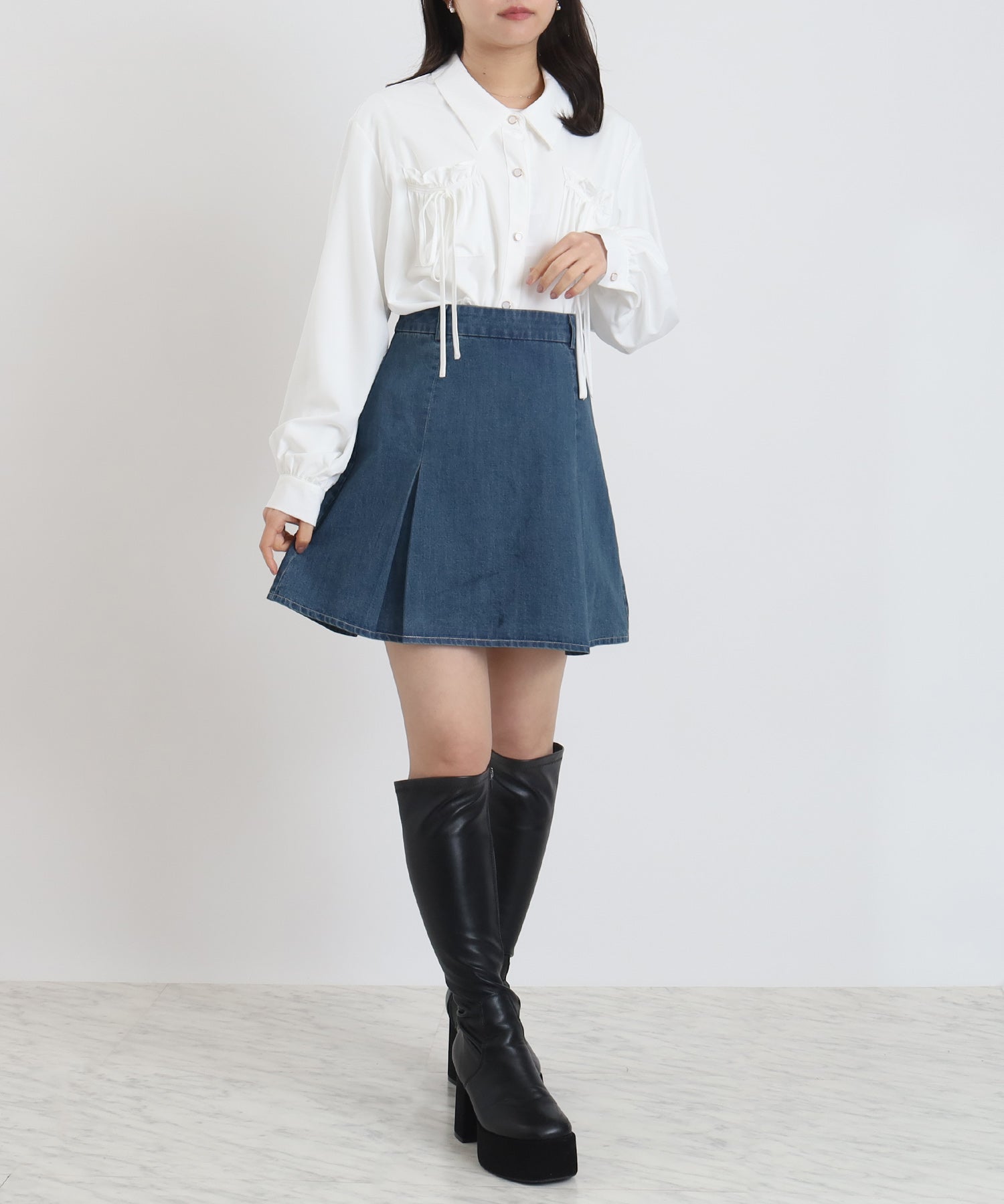 ブルー model:156 着用サイズ:S