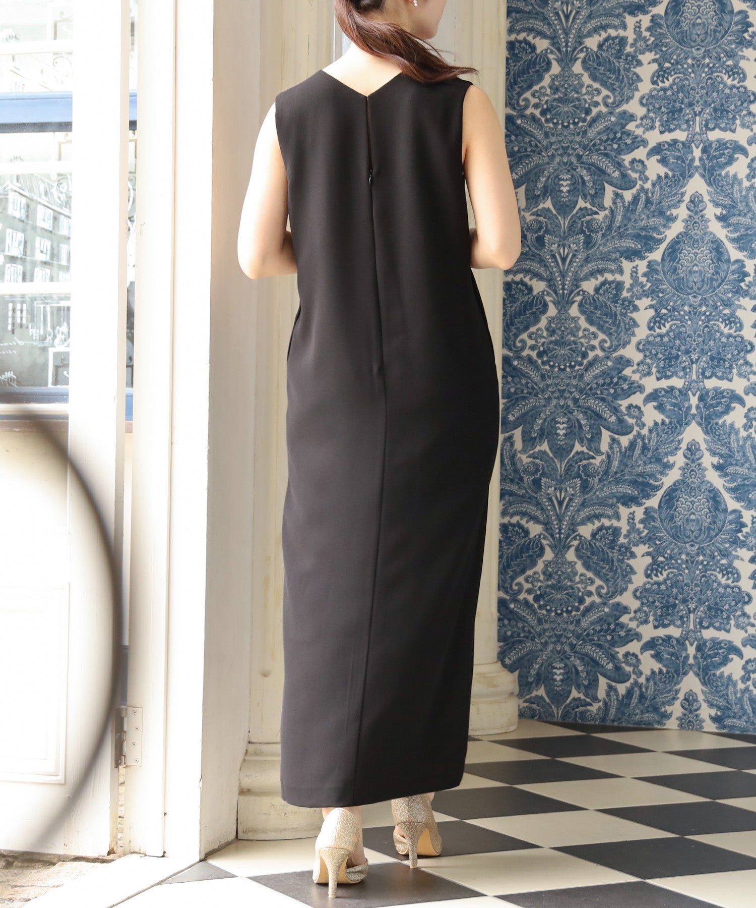 ブラック model:160cm/骨格ウェーブ 着用サイズ:M