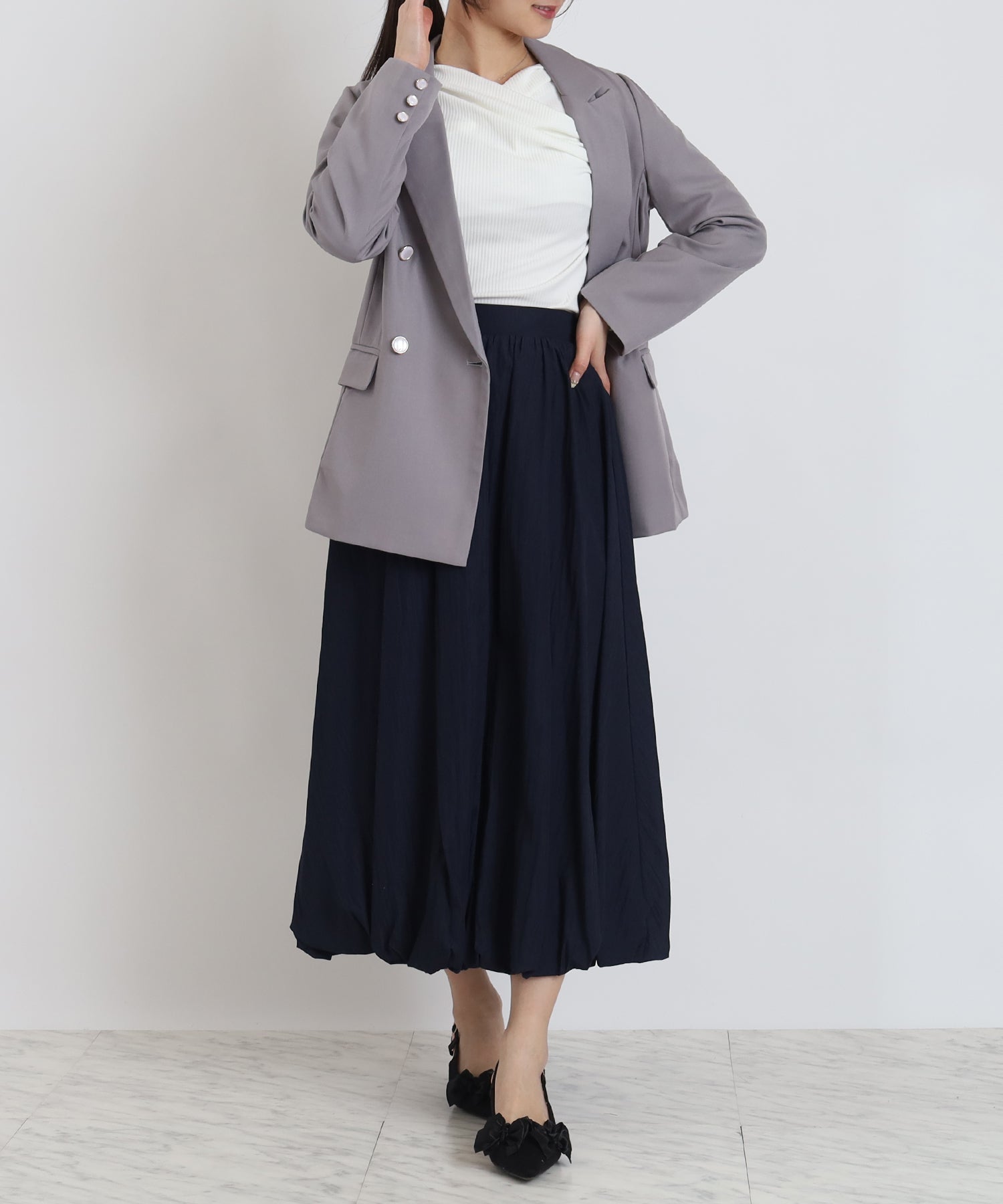 ネイビー model:160cm 着用サイズ:M