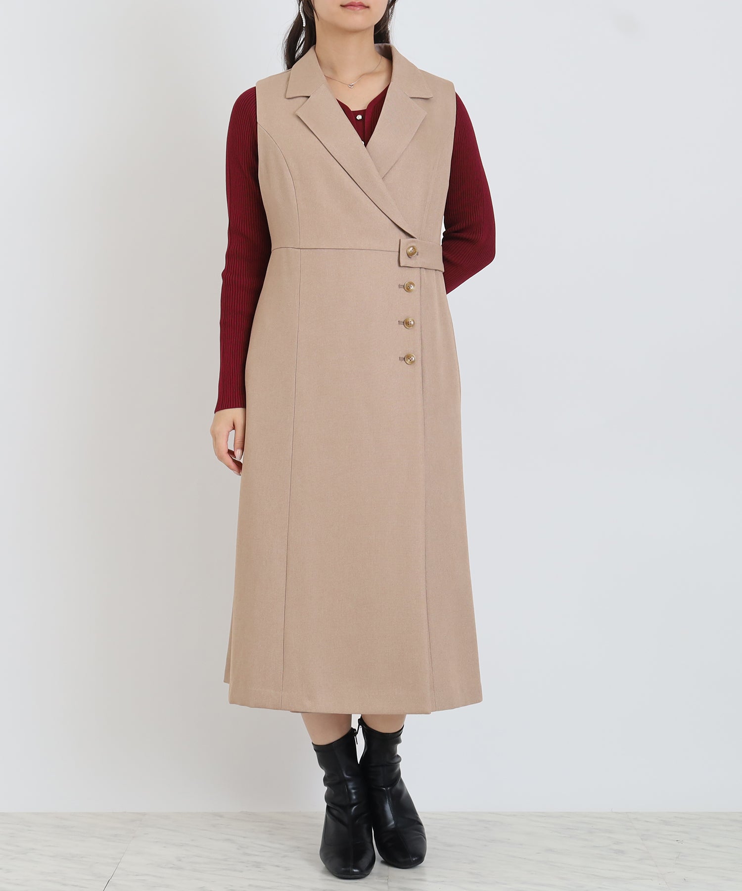 ベージュ model:160㎝ 着用サイズ:M