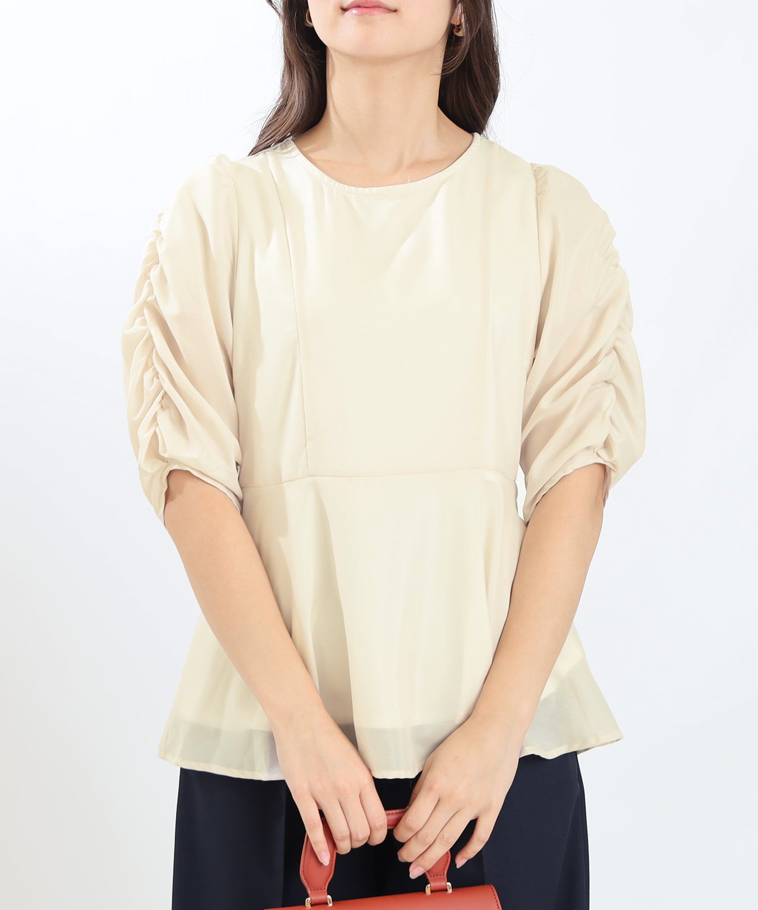 ベージュ model:160cm 着用サイズ:M