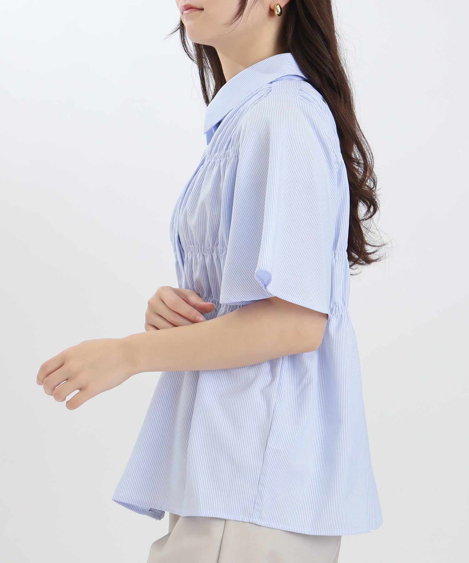 ホワイト×ブルー model:160 着用サイズ:M