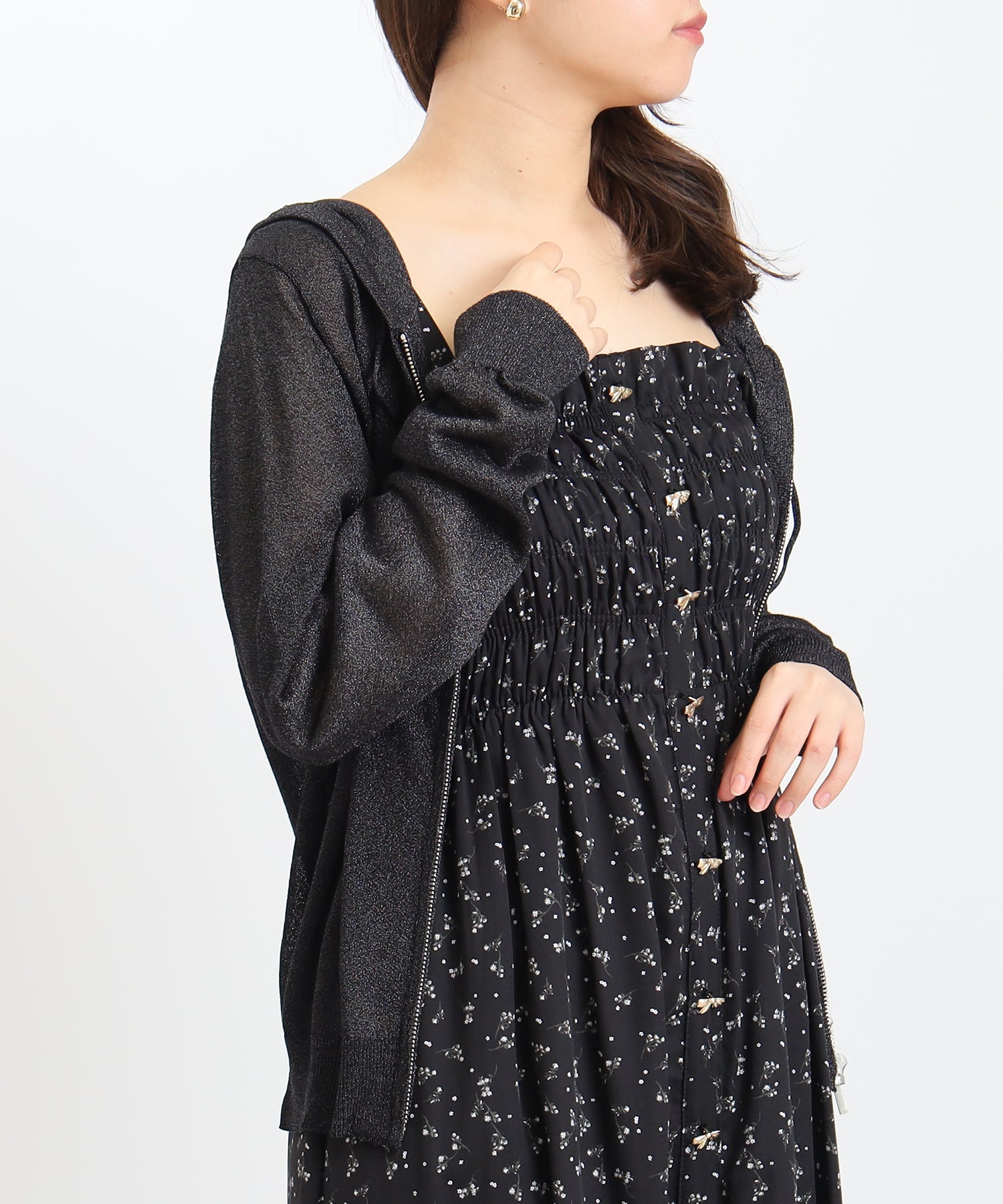 ベージュ model:156cm 着用サイズ:M
