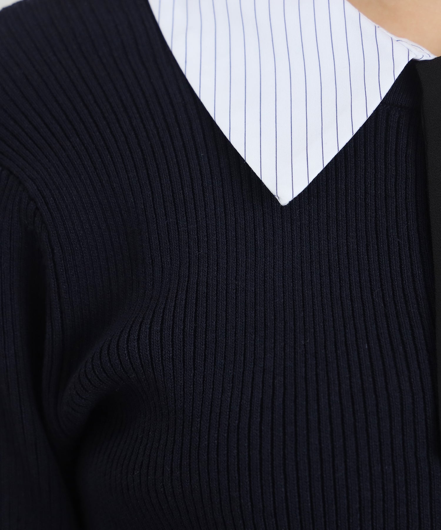 生地(ネイビー<襟ホワイト×ブルー>)