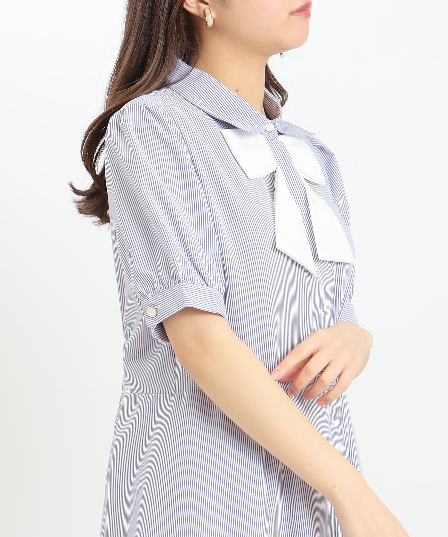 ホワイト×ブルー model:156 着用サイズ:M