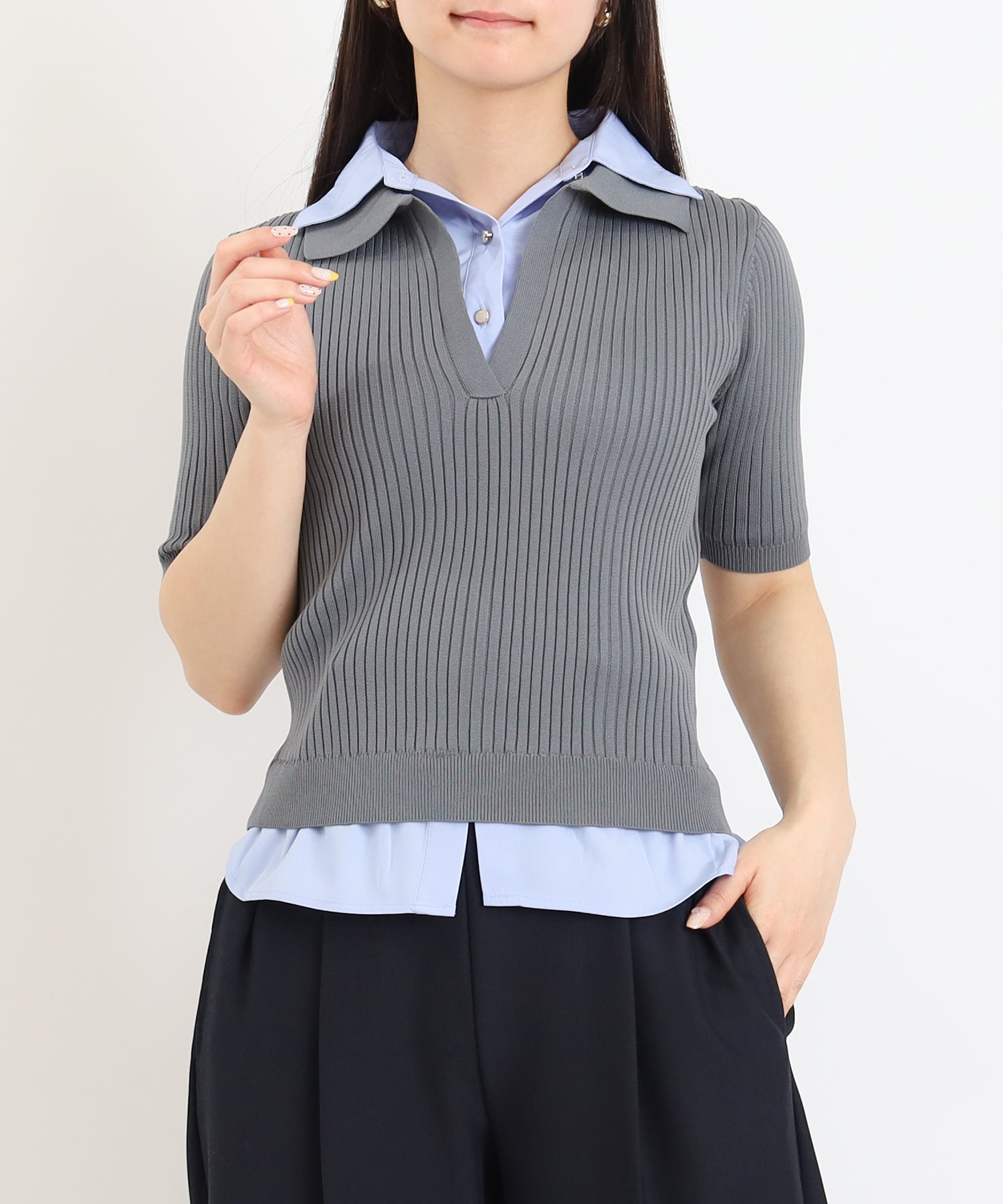 ライトグレー model:160cm 着用サイズ:M