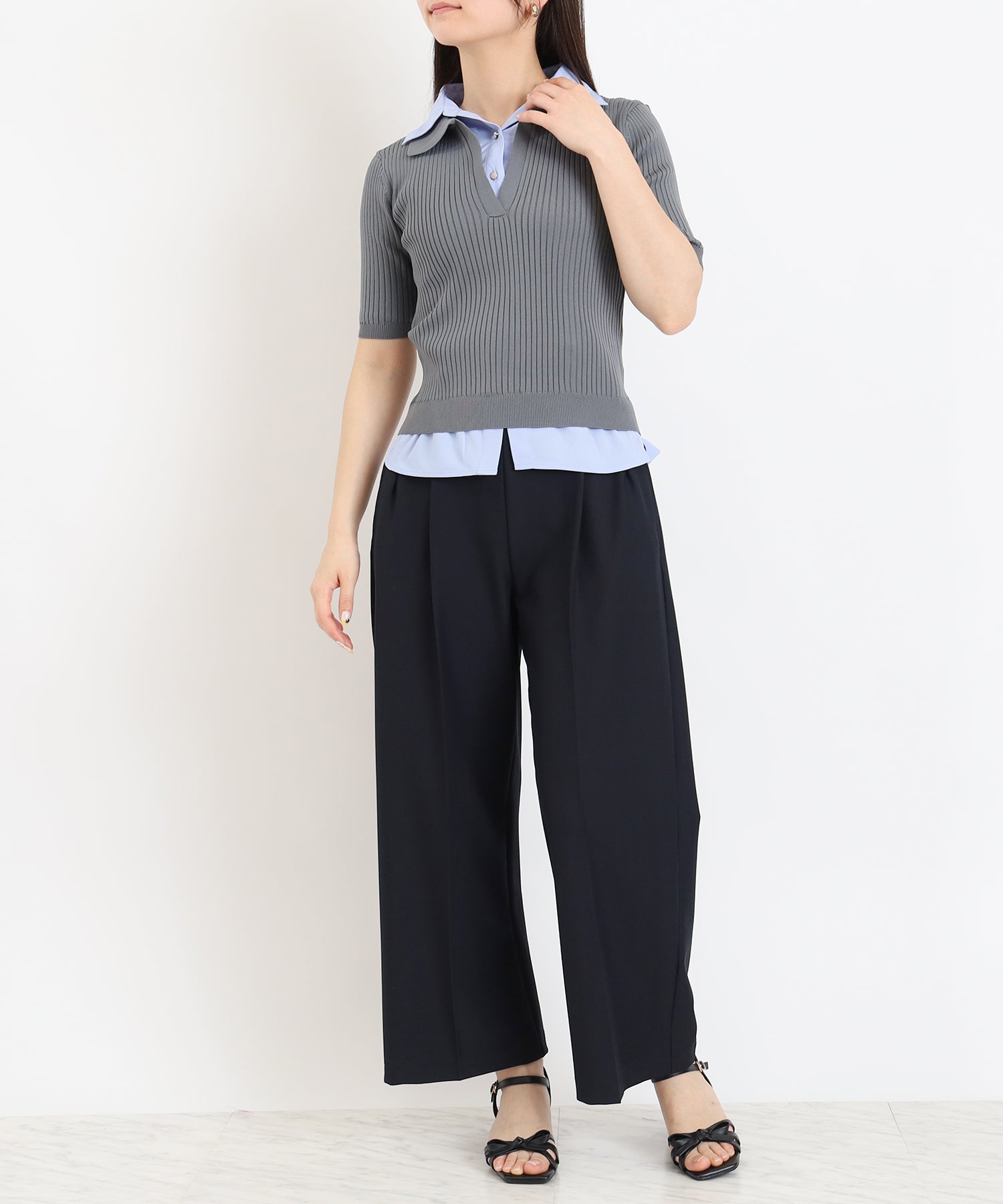 ライトグレー model:160cm 着用サイズ:M