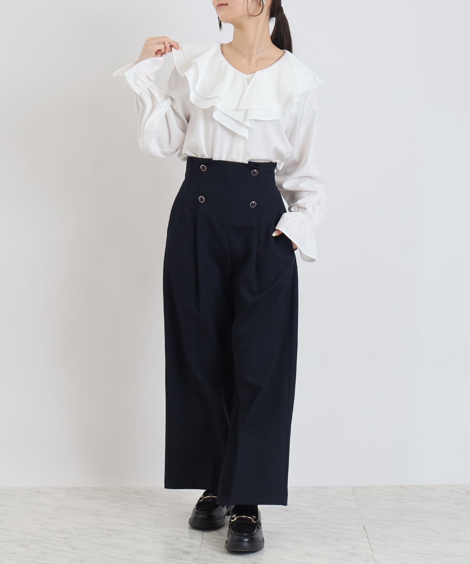 ネイビー model:160cm 着用サイズ:M