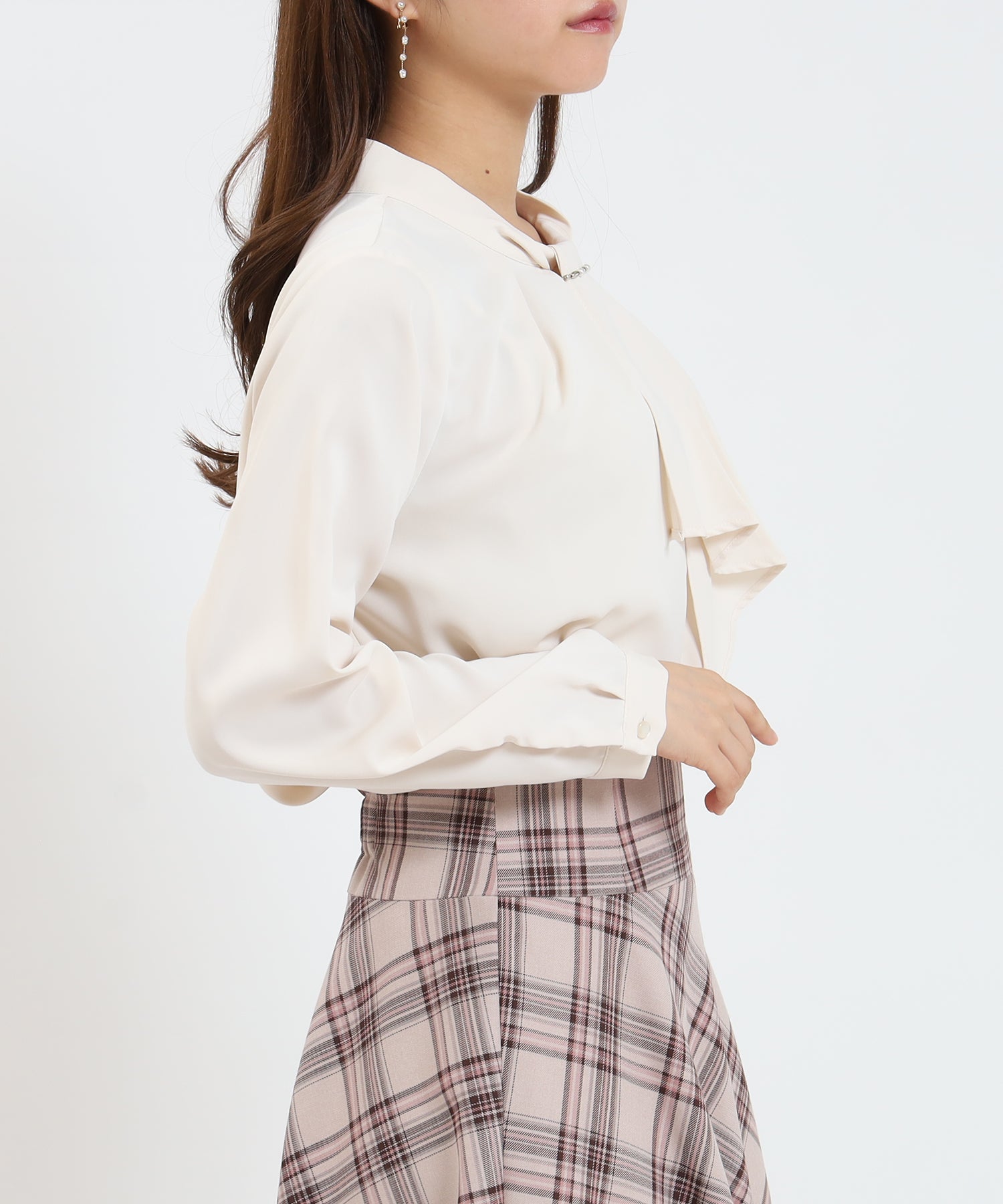 ベージュ model:155 着用サイズ:M