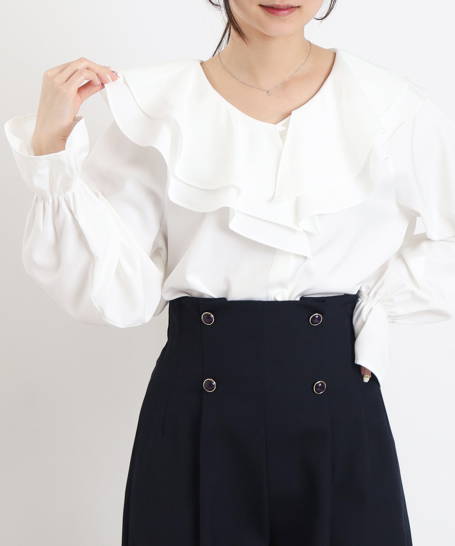 ホワイト model:160 着用サイズ:M