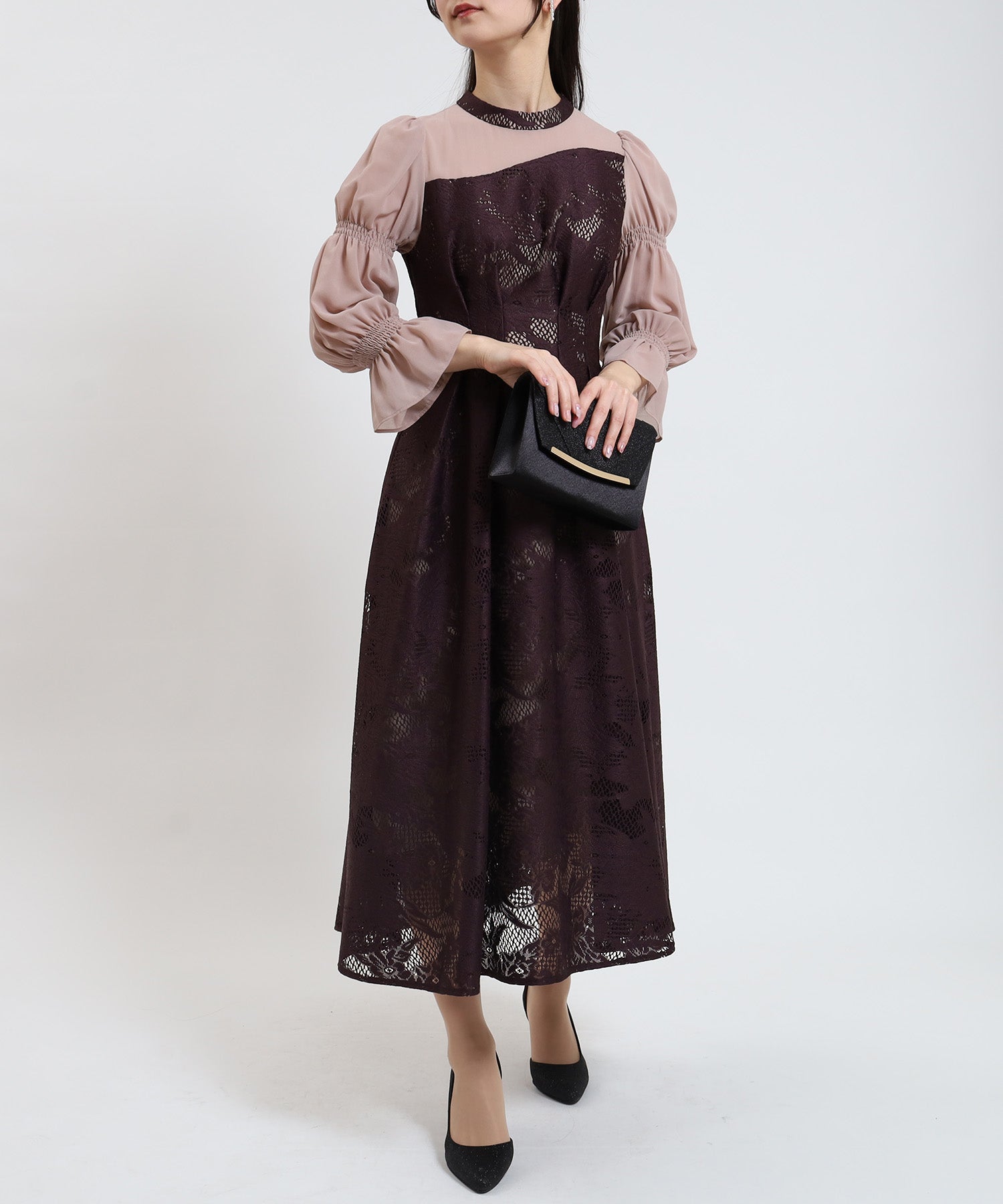 ワイン model:160cm/骨格ウェーブ 着用サイズ:M