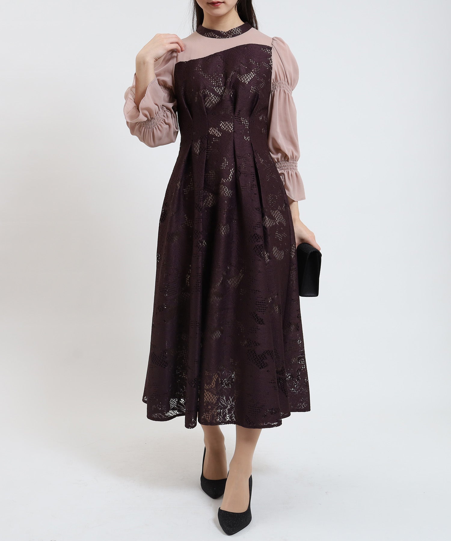 ワイン model:160cm/骨格ウェーブ 着用サイズ:M