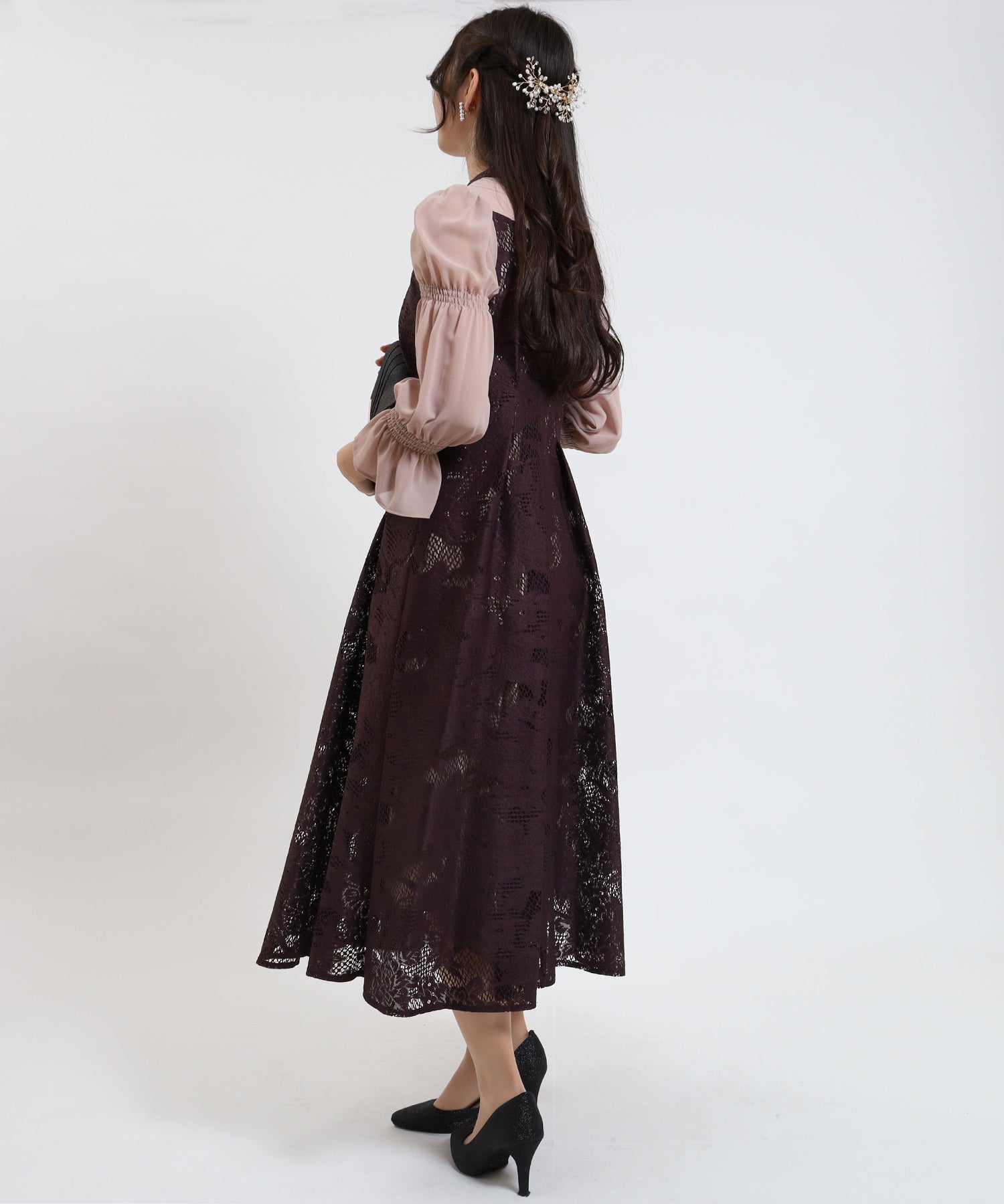 ワイン model:160cm/骨格ウェーブ 着用サイズ:M