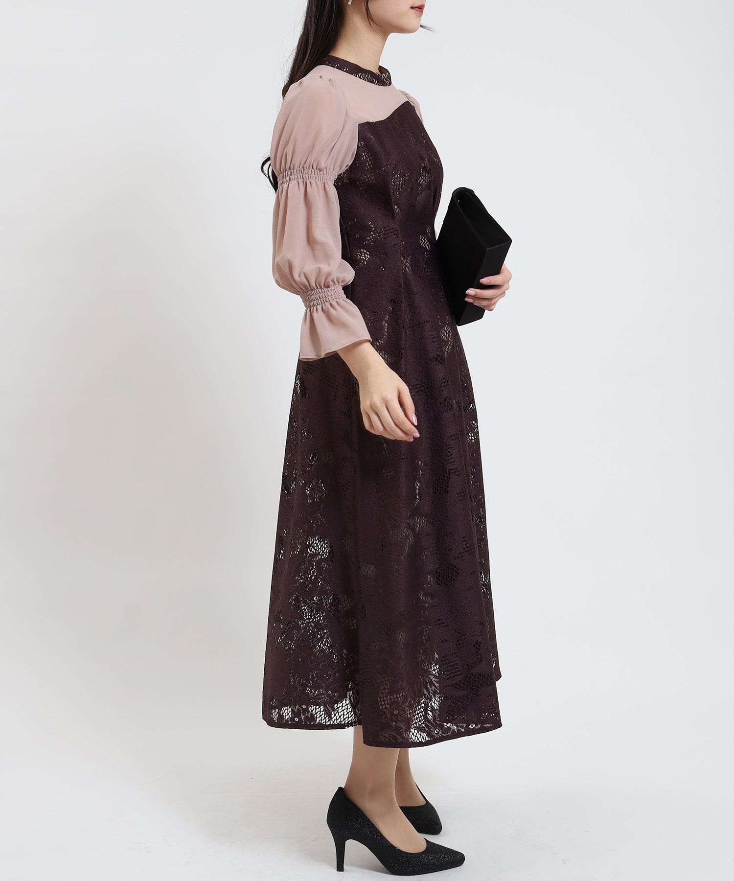 ワイン model:160cm/骨格ウェーブ 着用サイズ:M