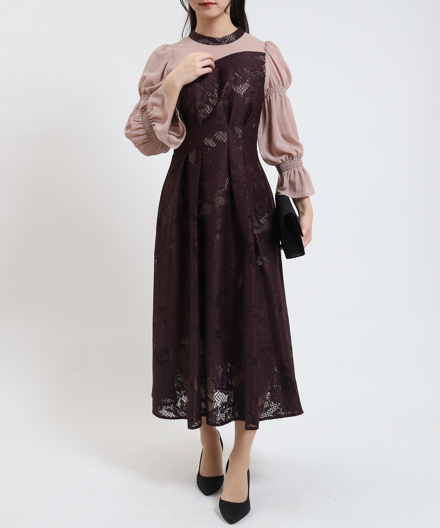 ワイン model:160cm/骨格ウェーブ 着用サイズ:M