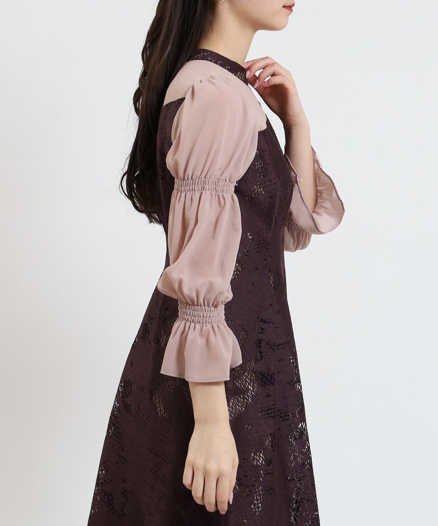 ワイン model:160cm/骨格ウェーブ 着用サイズ:M