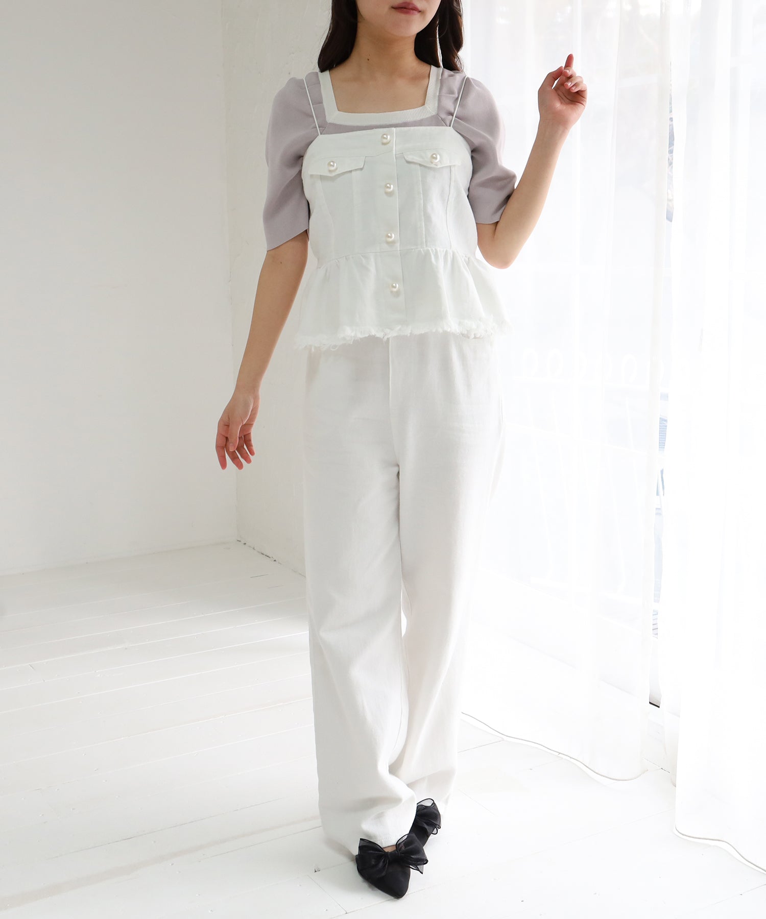ホワイト model:155 着用サイズ:M