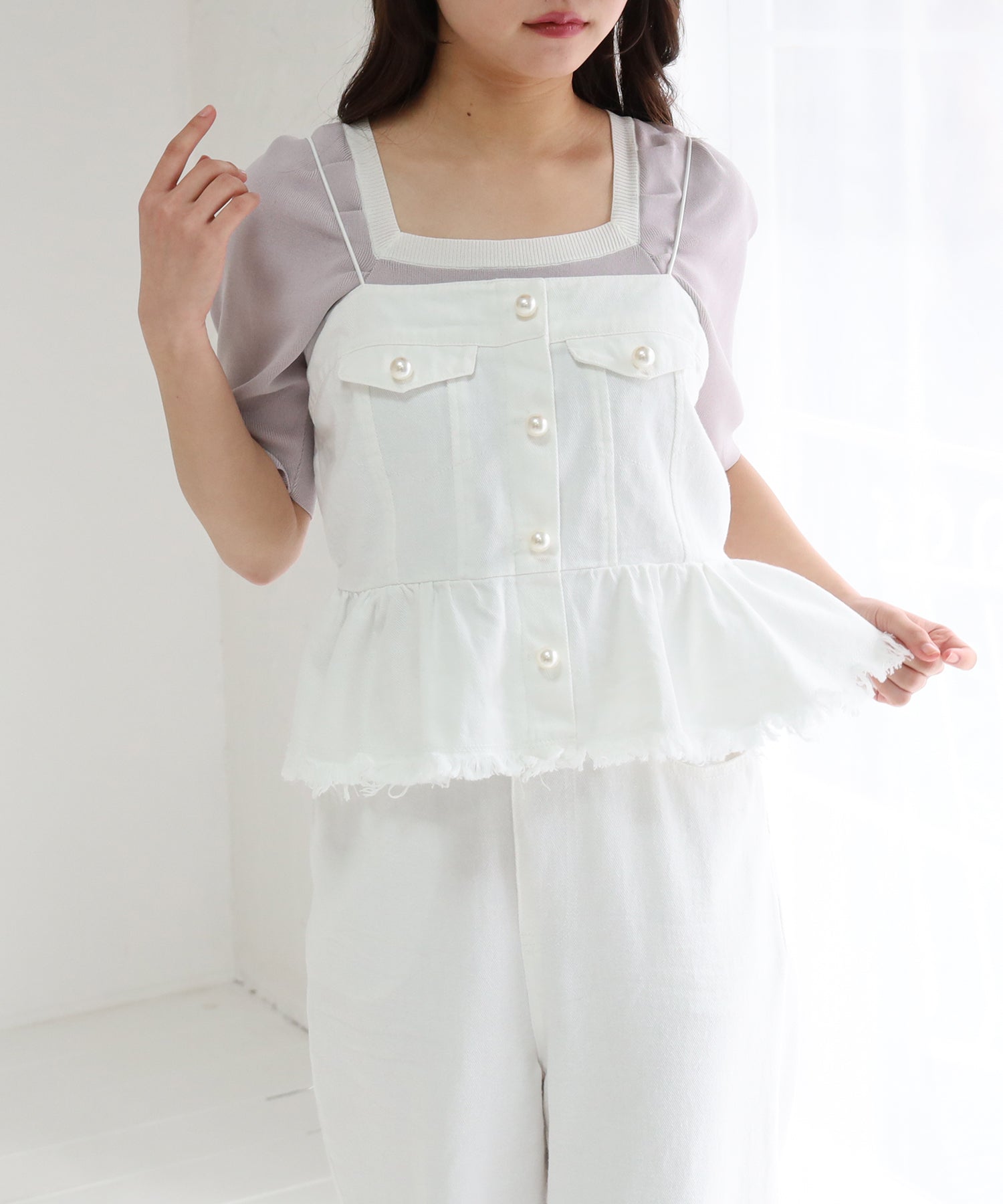 ホワイト model:155 着用サイズ:M